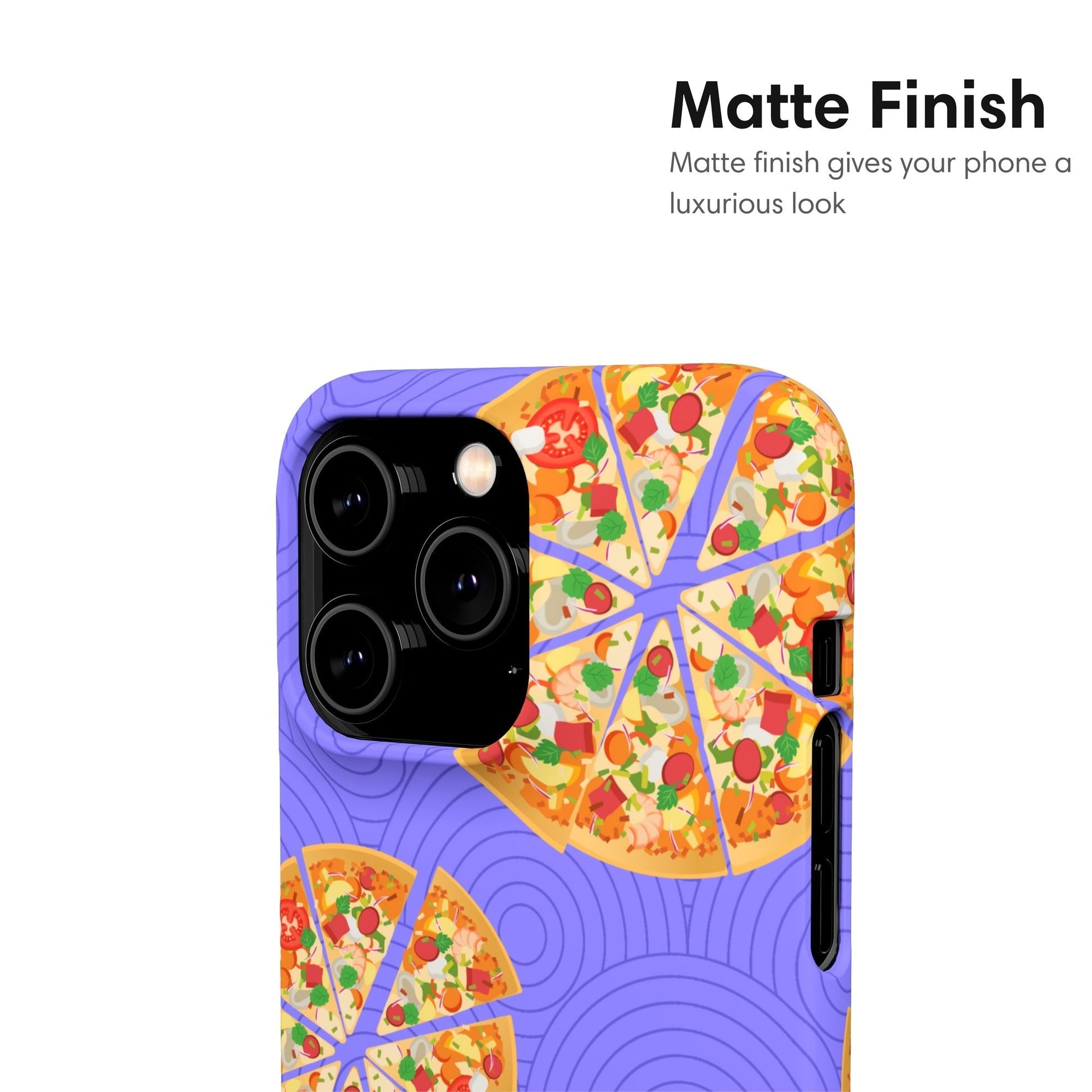 Purple Pizza Snap Case - Classy Cases - Phone Case - iPhone 17 - Glossy - 