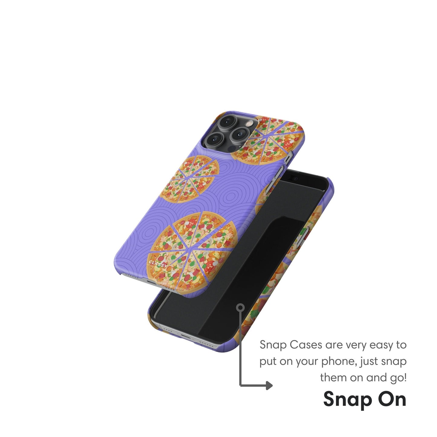 Purple Pizza Snap Case - Classy Cases - Phone Case - iPhone 17 - Glossy - 