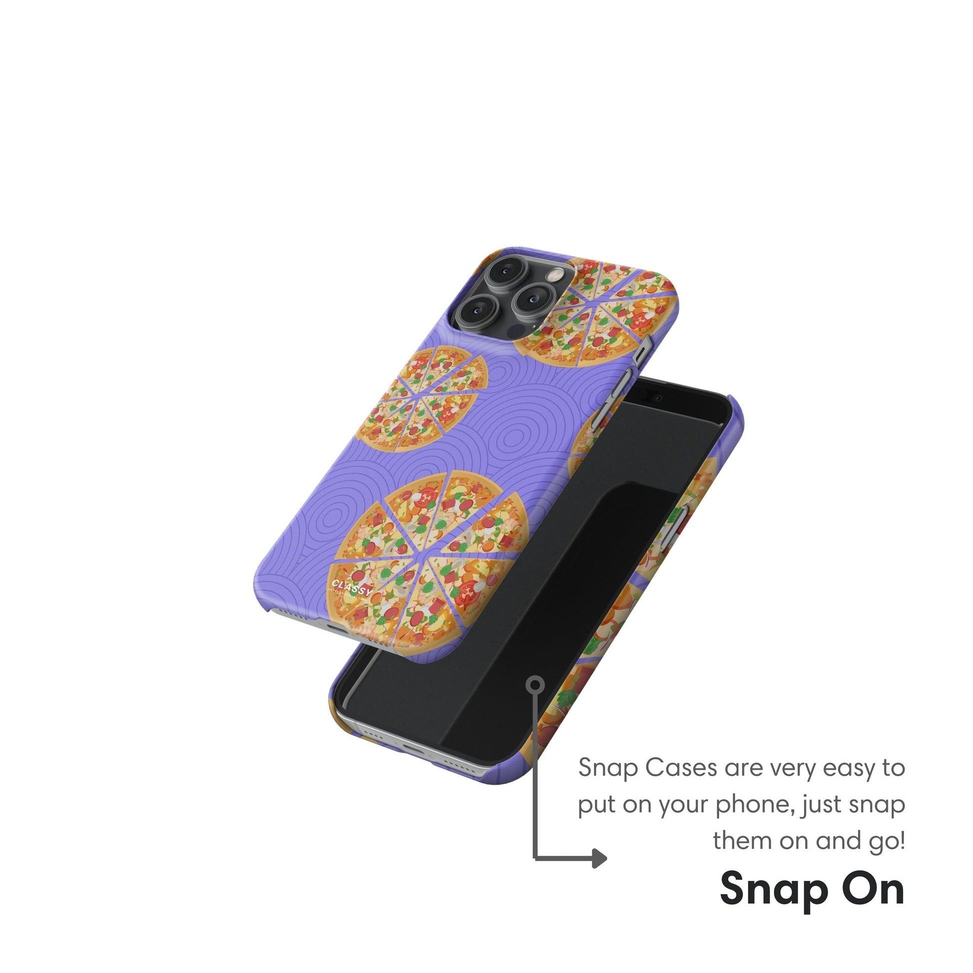 Purple Pizza Snap Case - Classy Cases - Phone Case - iPhone 17 - Glossy - 