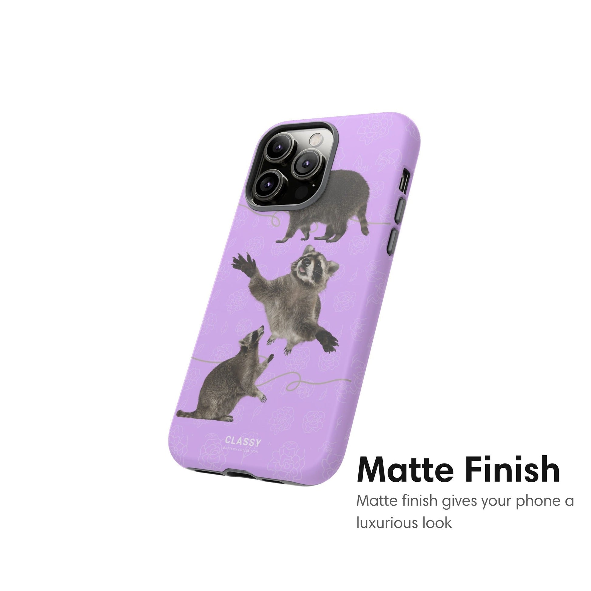 Purple Raccoons Tough Case - Classy Cases - Phone Case - iPhone 17 - Glossy - 