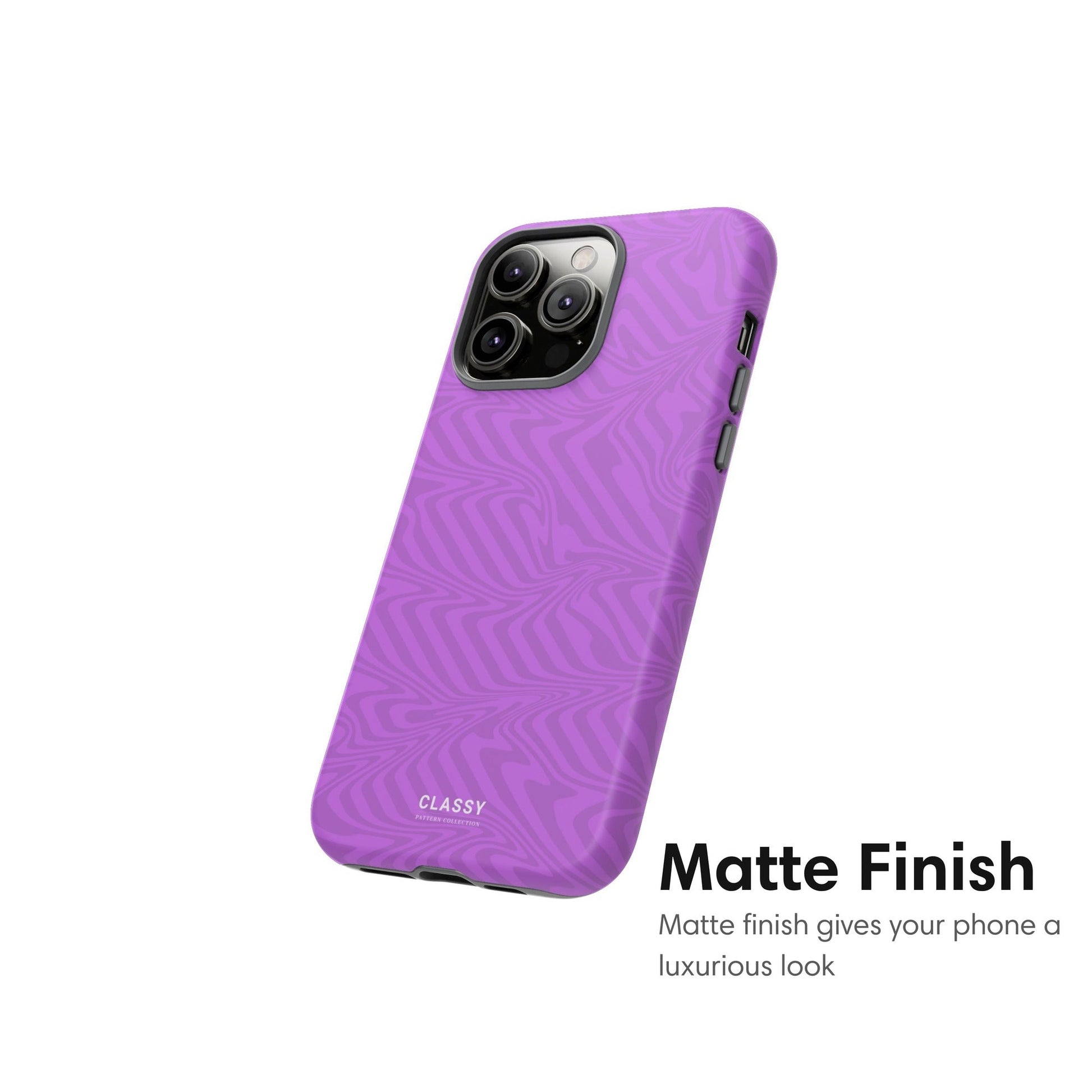 Purple Swirl Tough Case - Classy Cases - Phone Case - iPhone 17 - Glossy - 