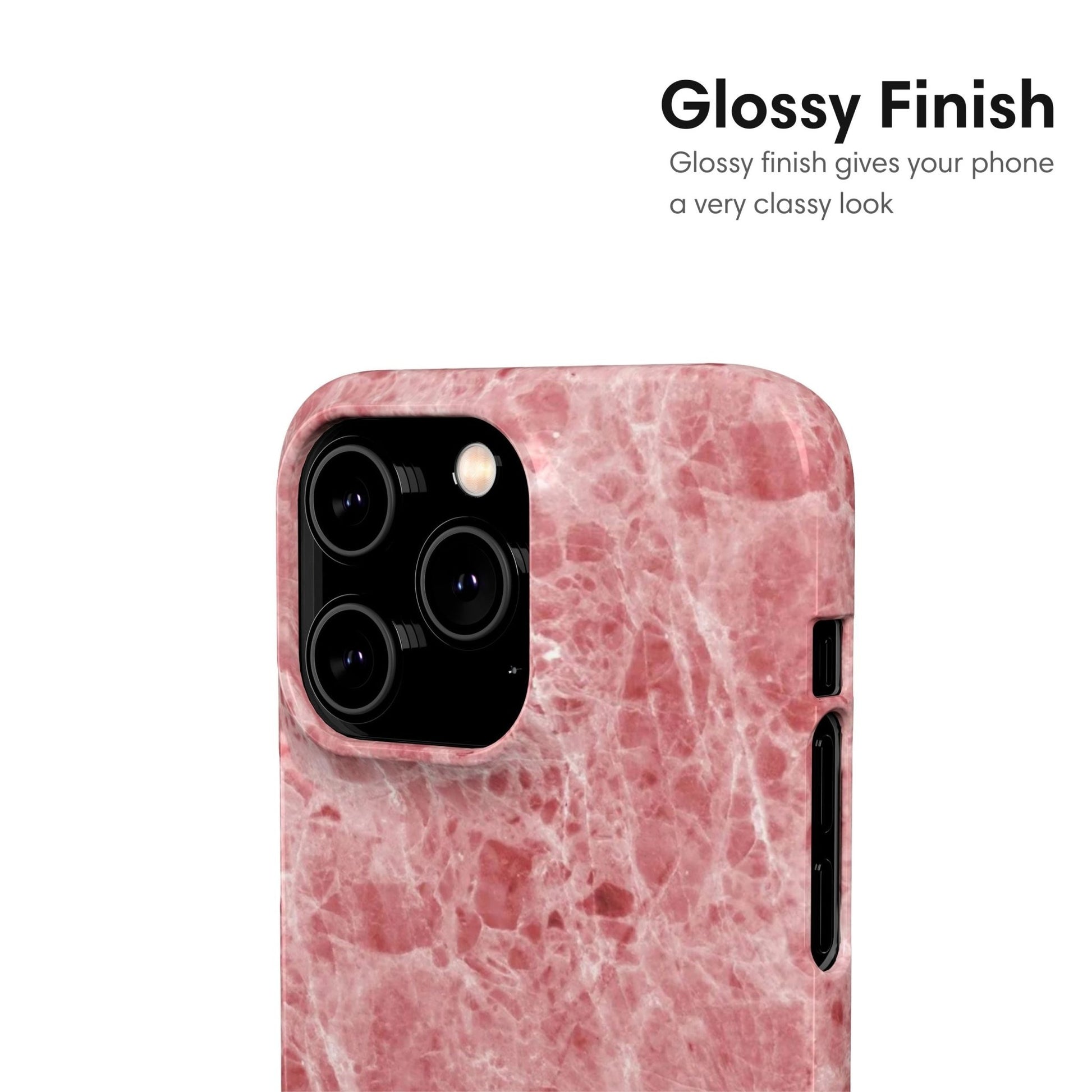 Red Marble Snap Case - Classy Cases - Phone Case - iPhone 17 - Glossy - 