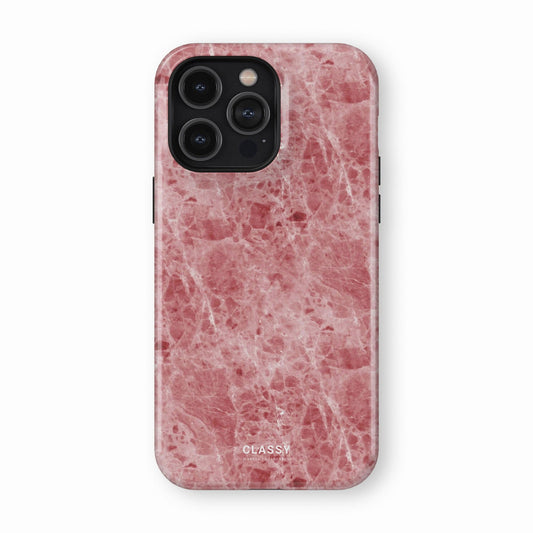 Red Marble Tough Case - Classy Cases - Phone Case - iPhone 15 - Glossy - 