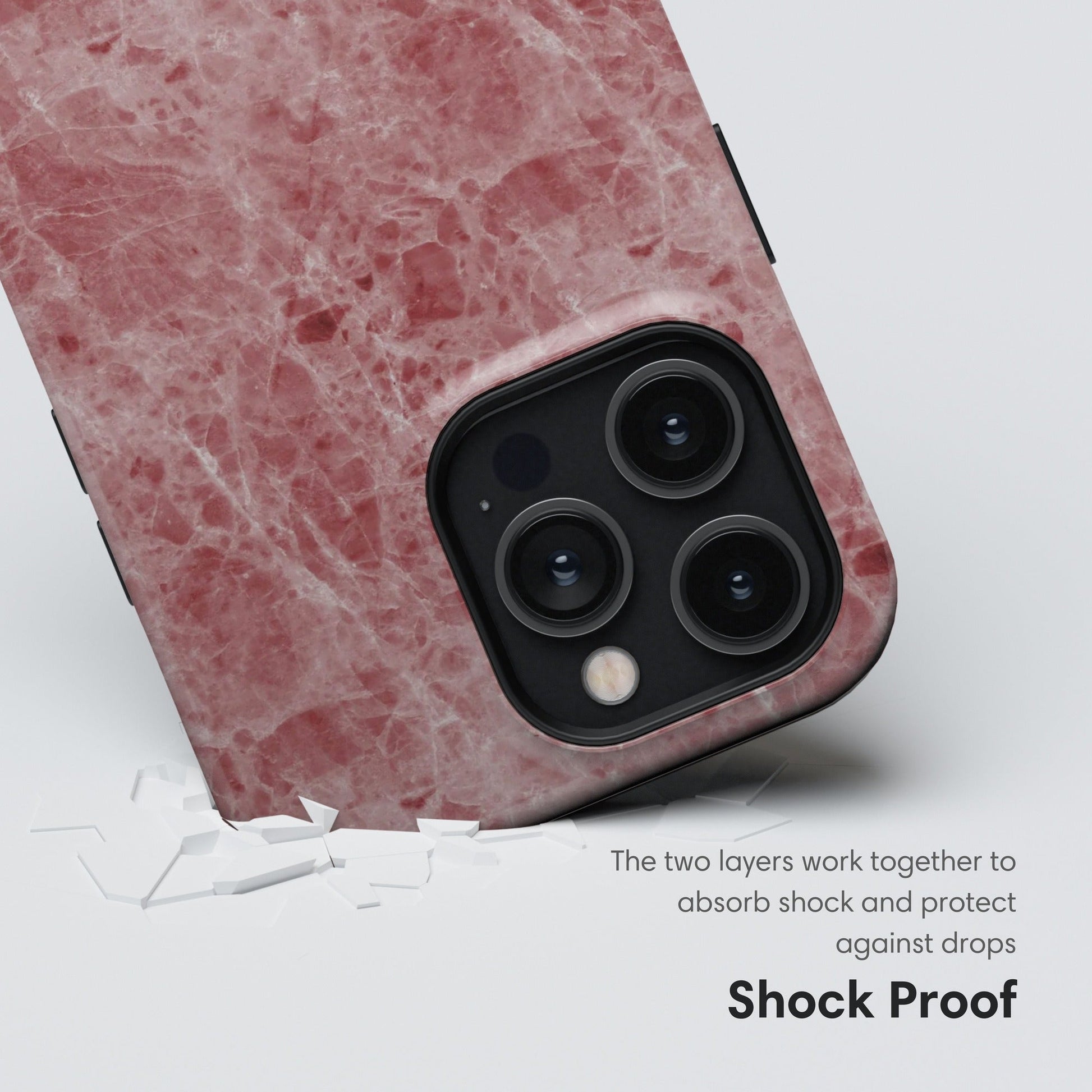 Red Marble Tough Case - Classy Cases - Phone Case - iPhone 17 - Glossy - 
