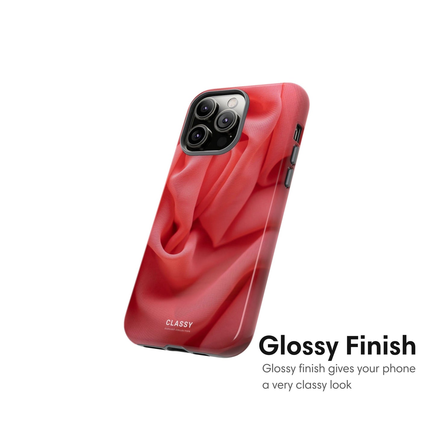 Red Waves Tough Case - Classy Cases - Phone Case - iPhone 17 - Glossy - 