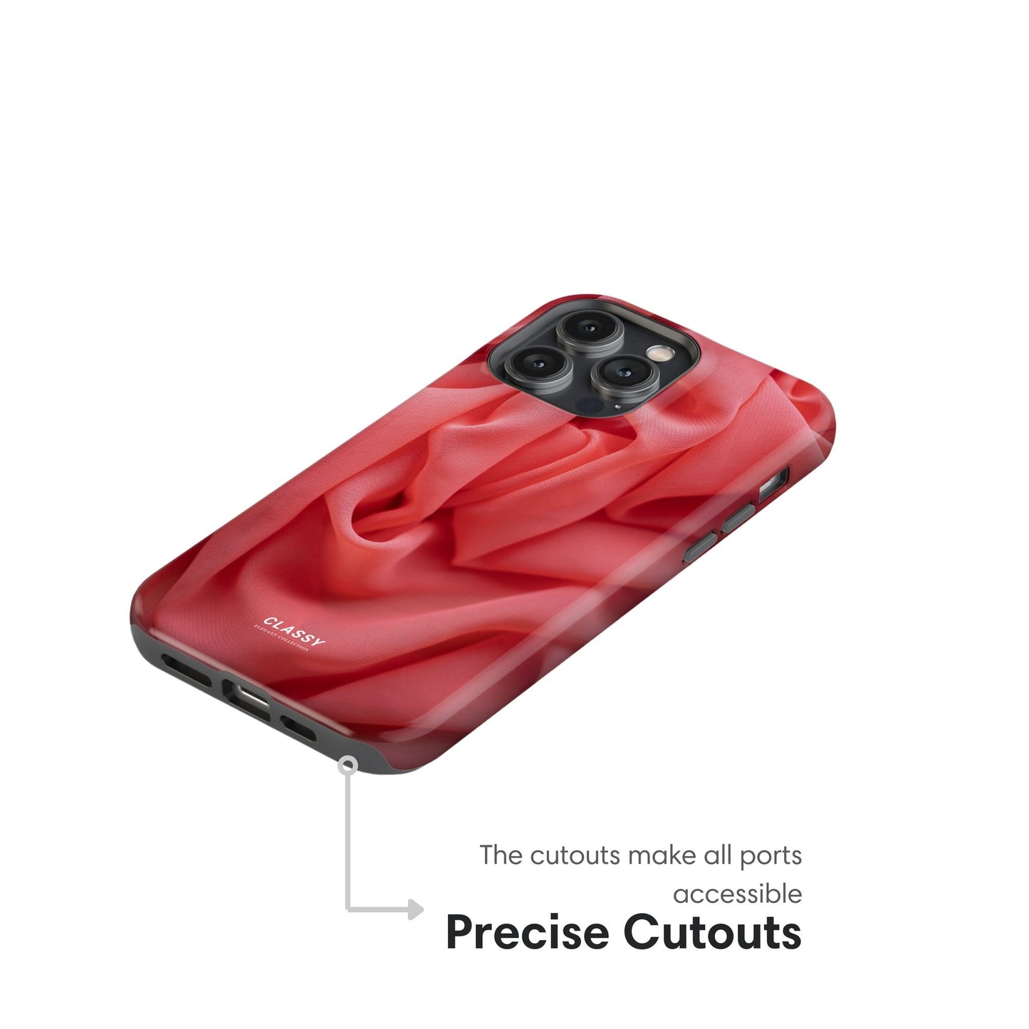 Red Waves Tough Case - Classy Cases - Phone Case - iPhone 17 - Glossy - 