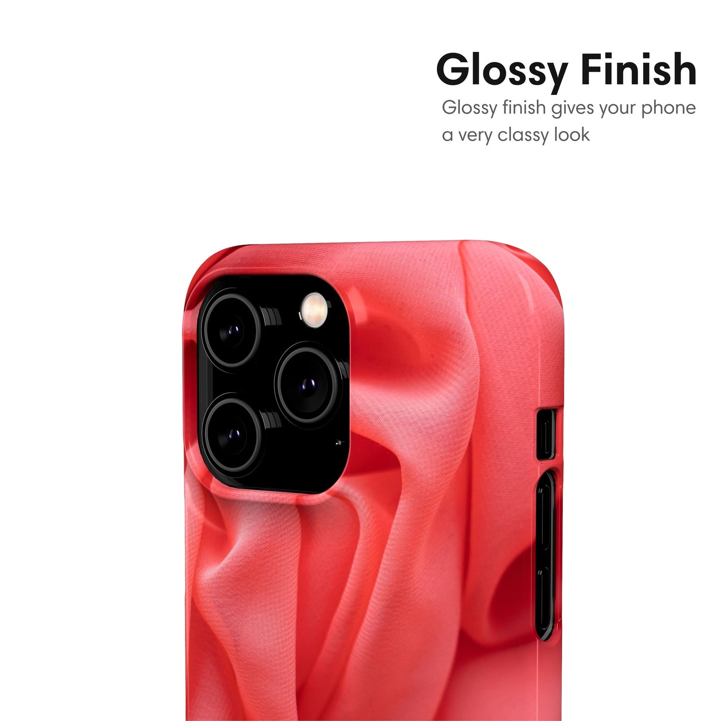 Red Waves Snap Case glossy