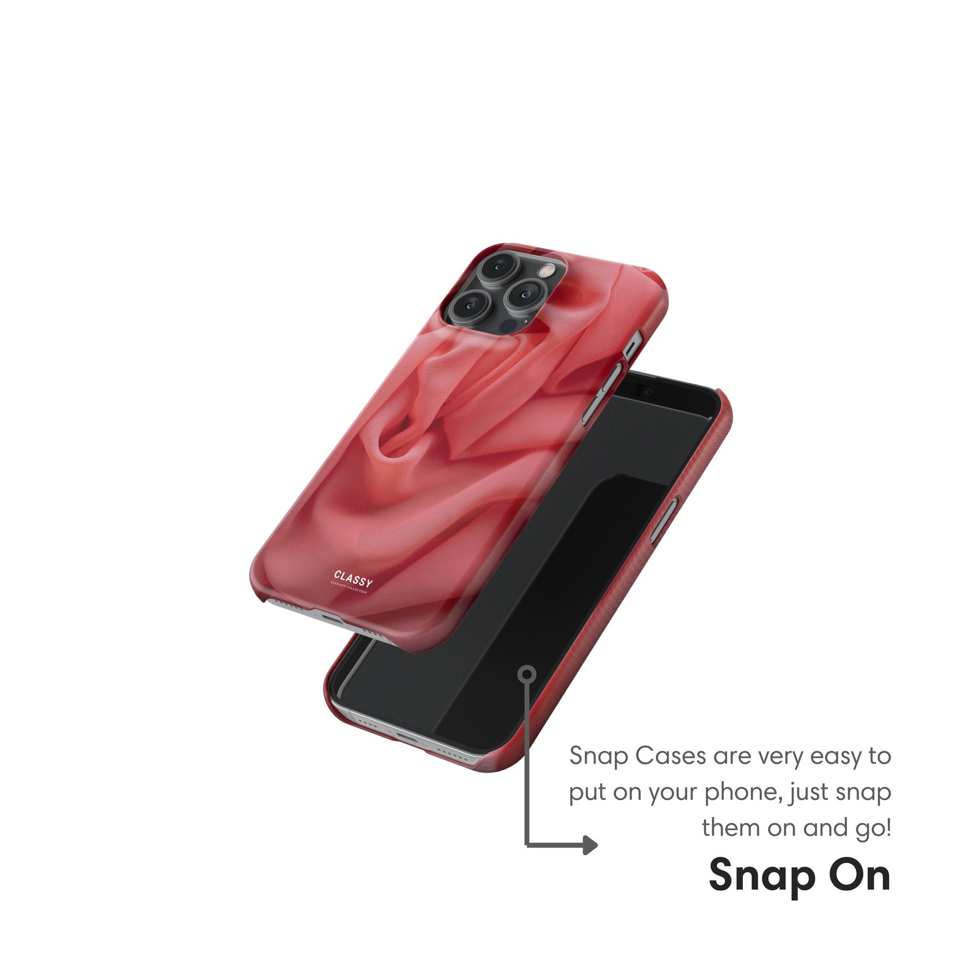 Red Waves Snap Case snap on