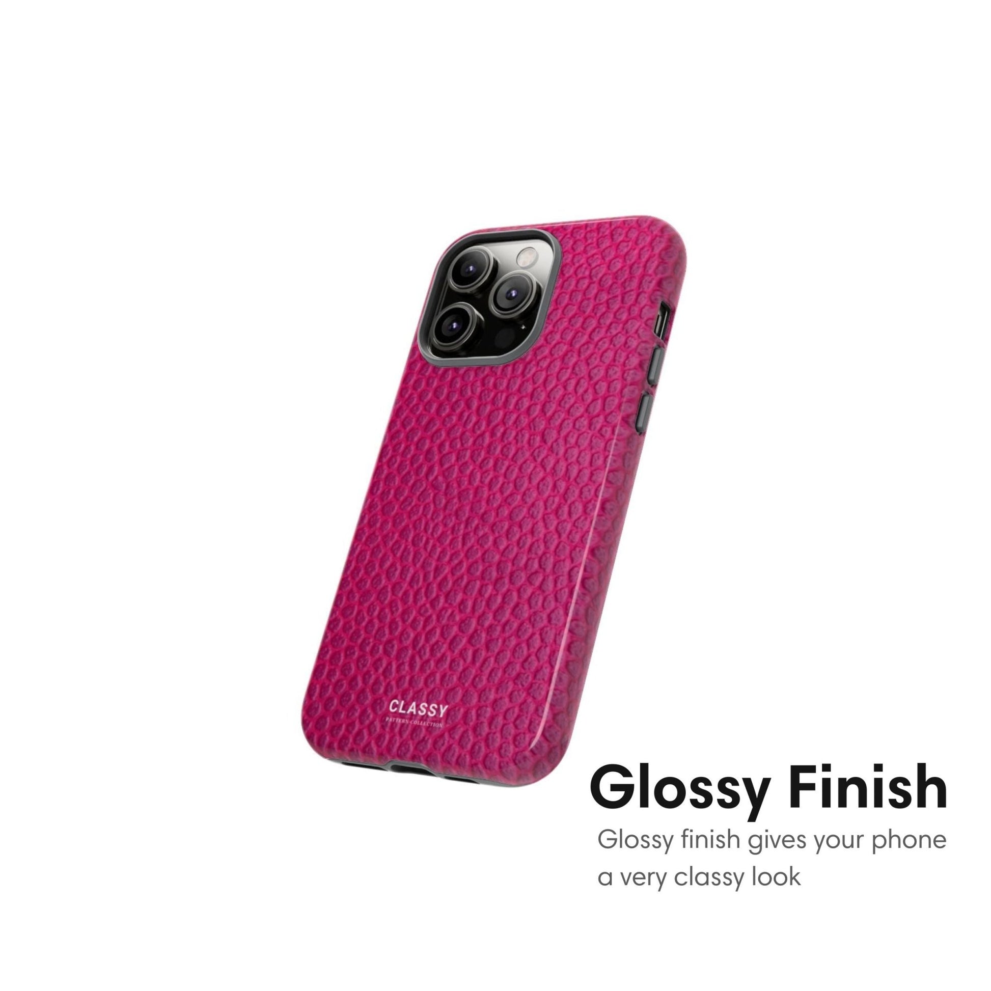 Rose Crocodile Print Tough Case - Classy Cases - Phone Case - iPhone 17 - Glossy - 