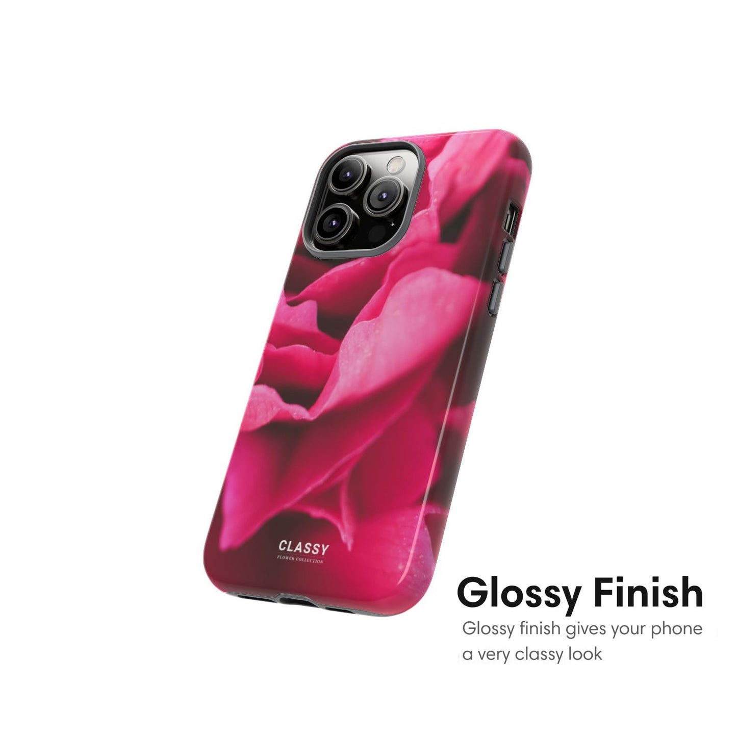 Rose Pink Flower Tough Case - Classy Cases - Phone Case - iPhone 17 - Glossy - 