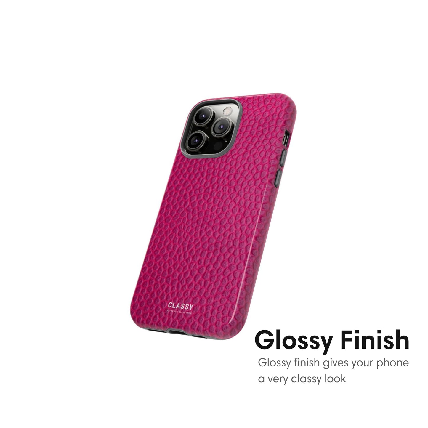 Rose Crocodile Print Tough Case glossy