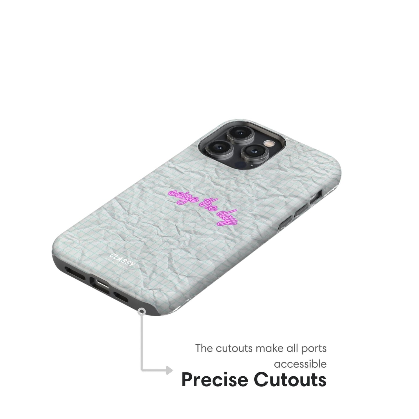 Seige the Day | White Tough Case - Classy Cases - Phone Case - iPhone 17 - Glossy - 
