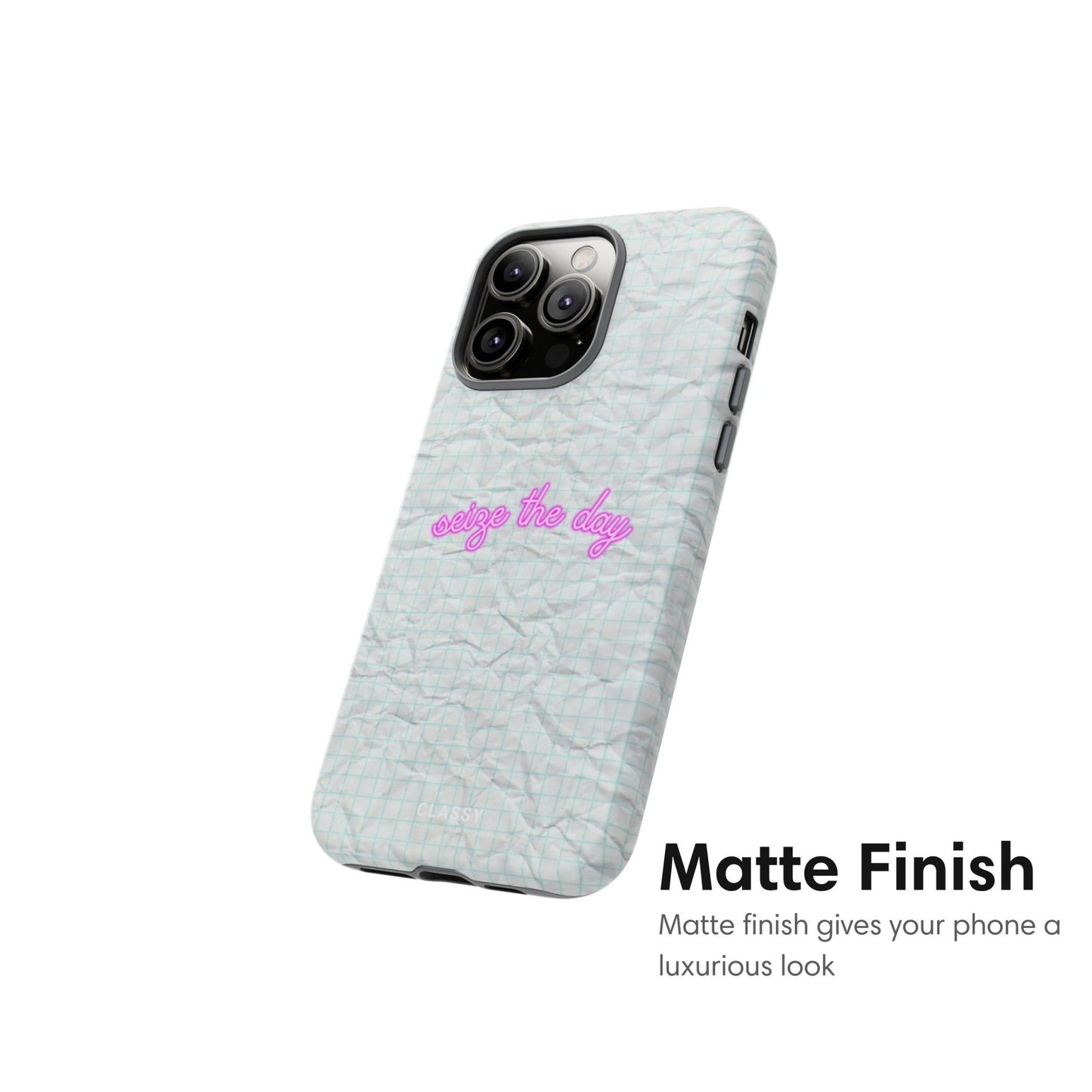 Seige the Day | White Tough Case - Classy Cases - Phone Case - iPhone 17 - Glossy - 