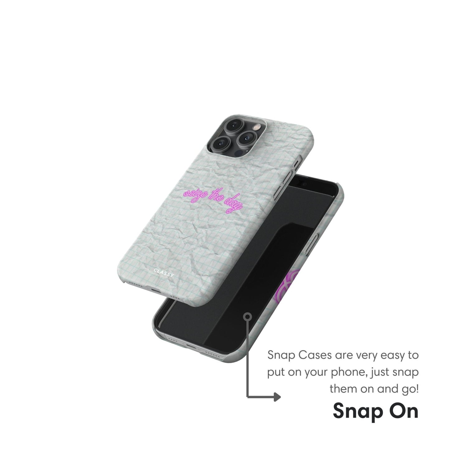 Seize the Day | White Snap Case - Classy Cases - Phone Case - iPhone 17 - Glossy - 
