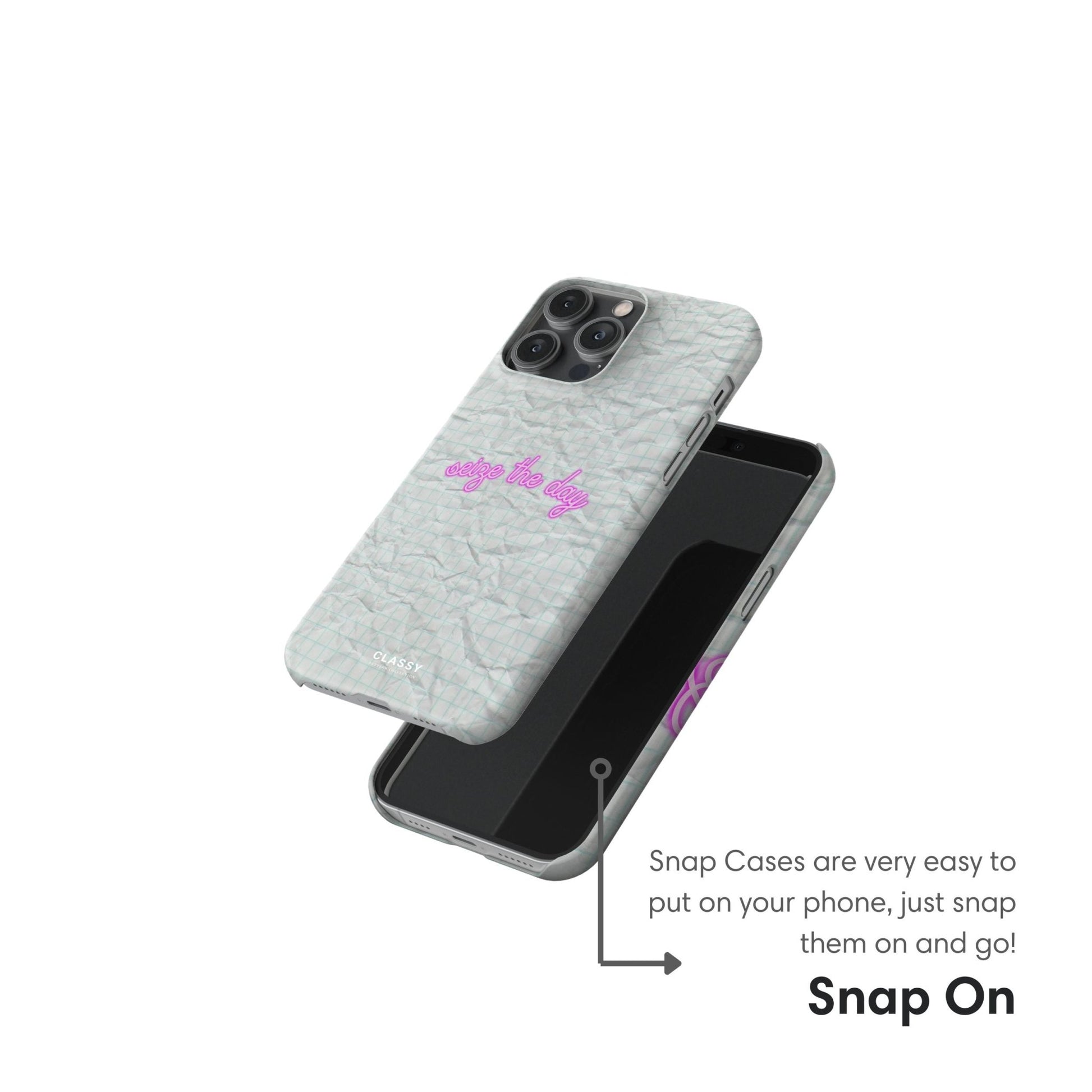Seize the Day | White Snap Case - Classy Cases - Phone Case - iPhone 17 - Glossy - 