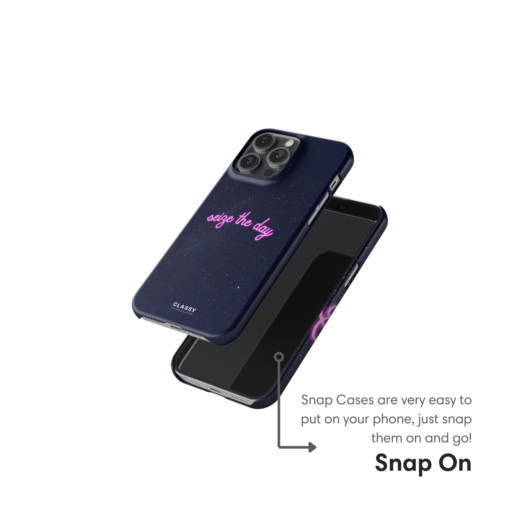 Seize the Day | Blue Snap Case snap on