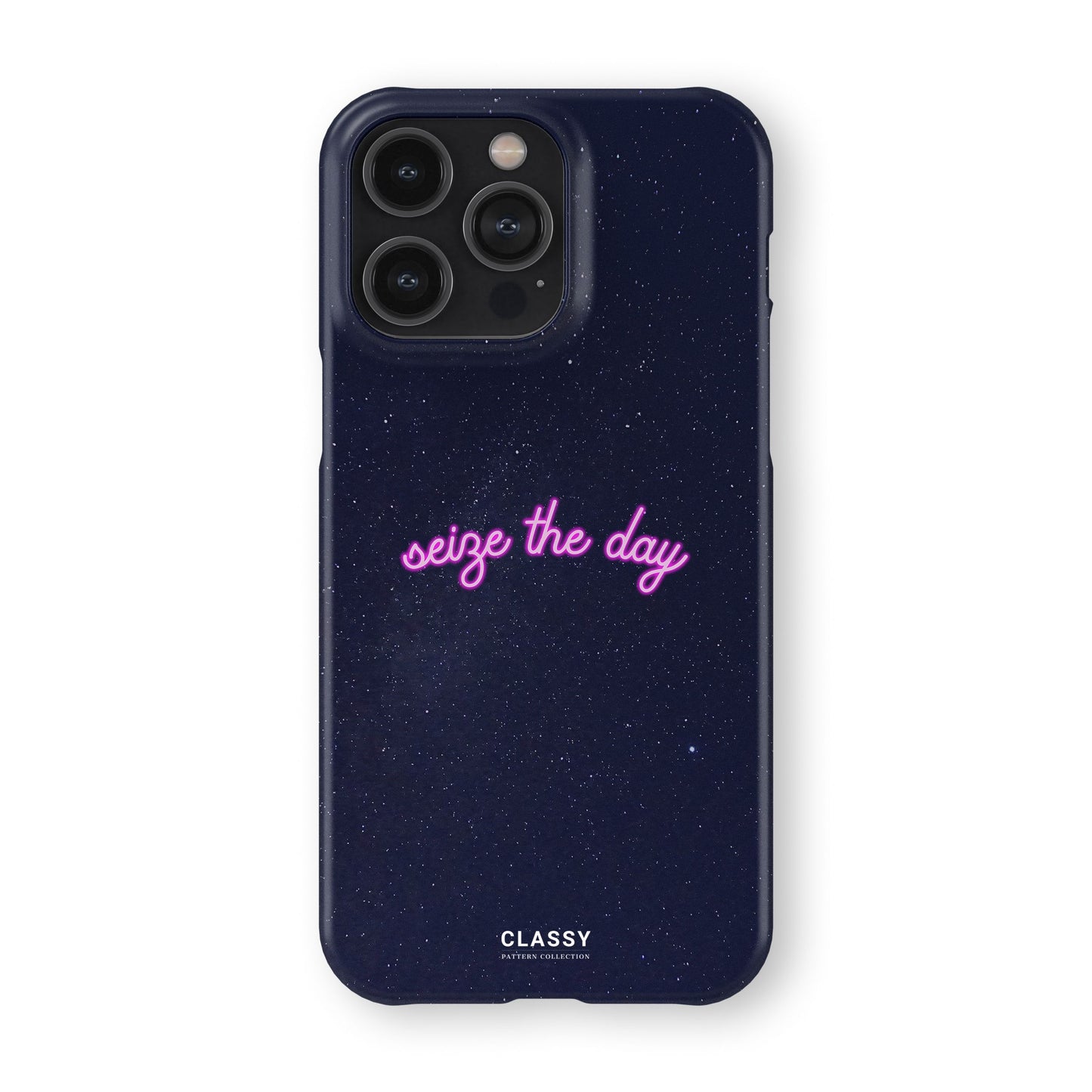 Seize the Day | Blue Snap Case front