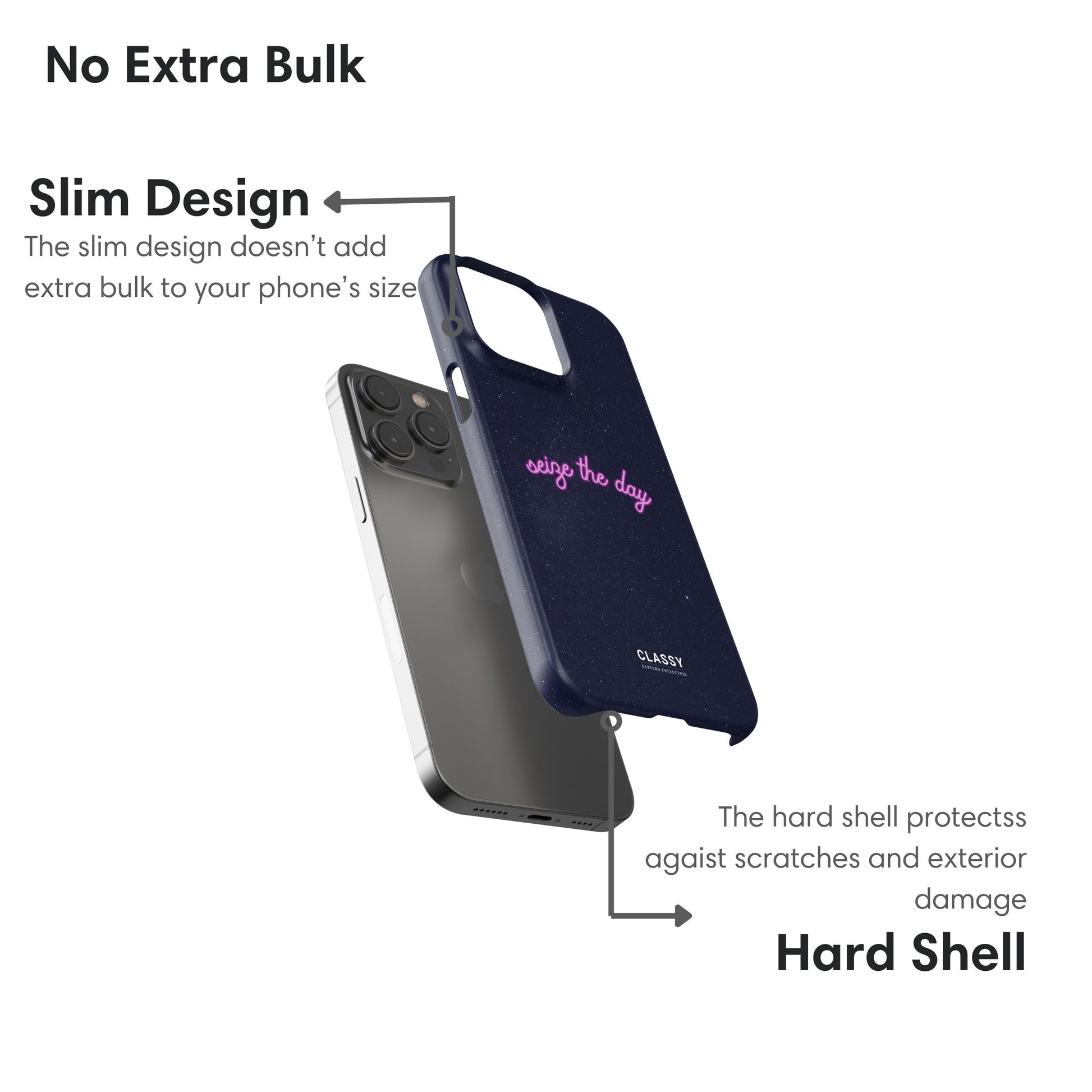 Seize the Day | Blue Snap Case layers