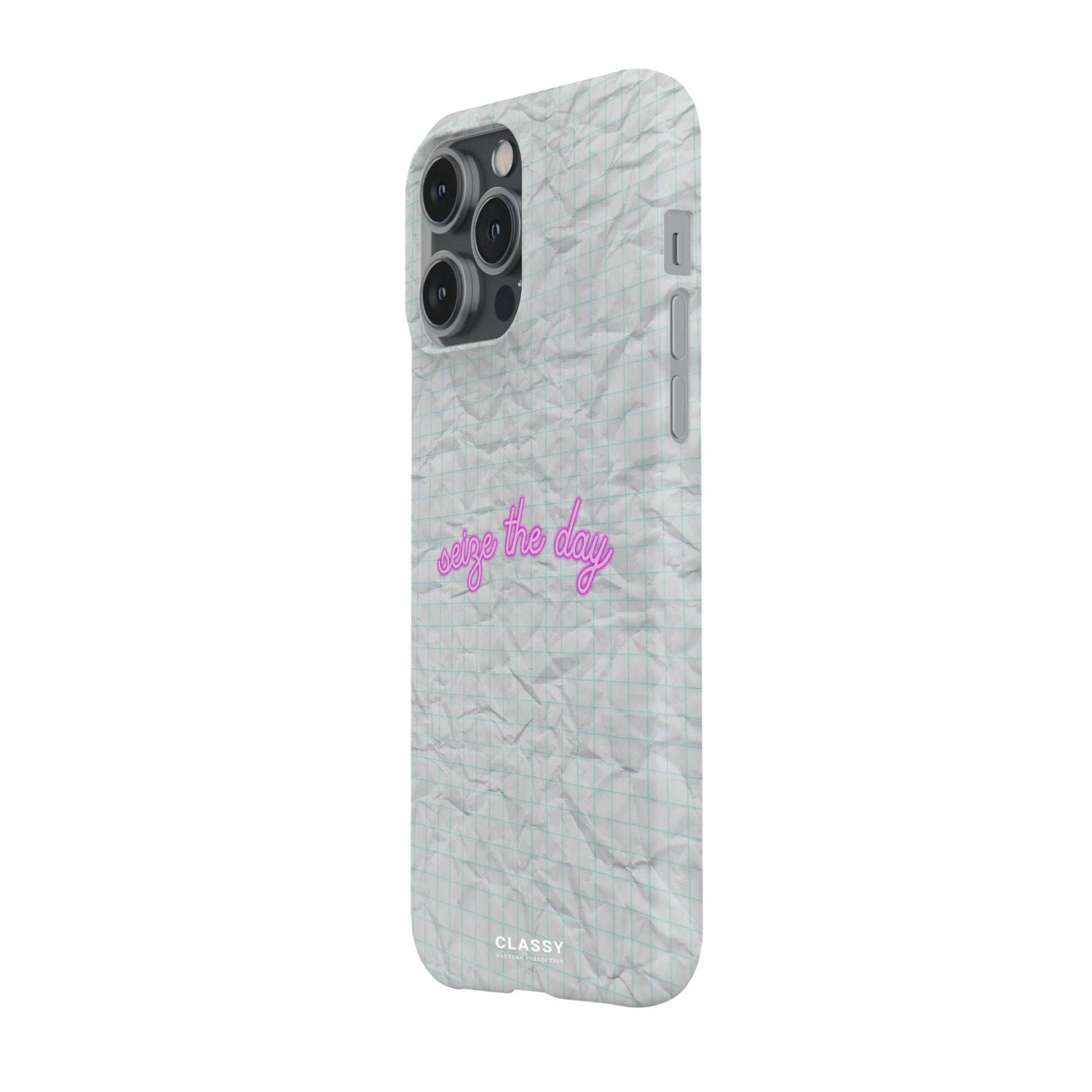 Seize the Day | White Snap Case side