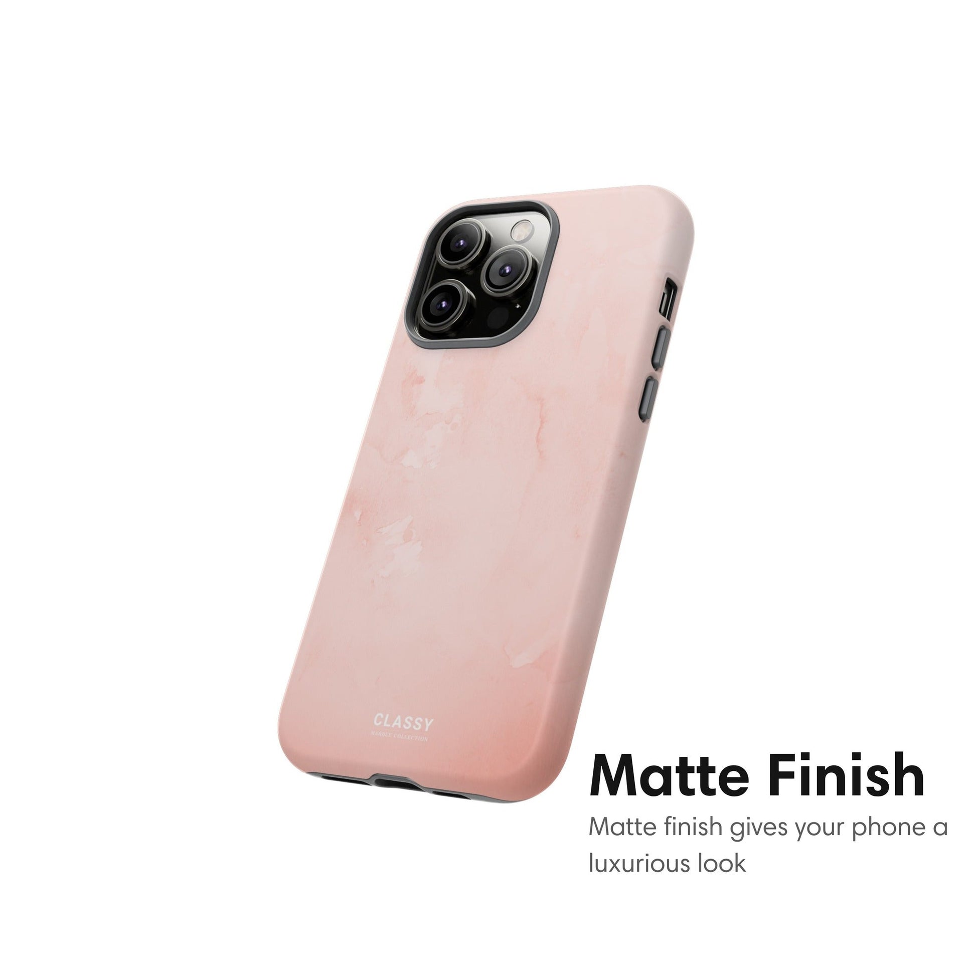 Simple Marble Light Pink Tough Case - Classy Cases - Phone Case - iPhone 17 - Glossy - 