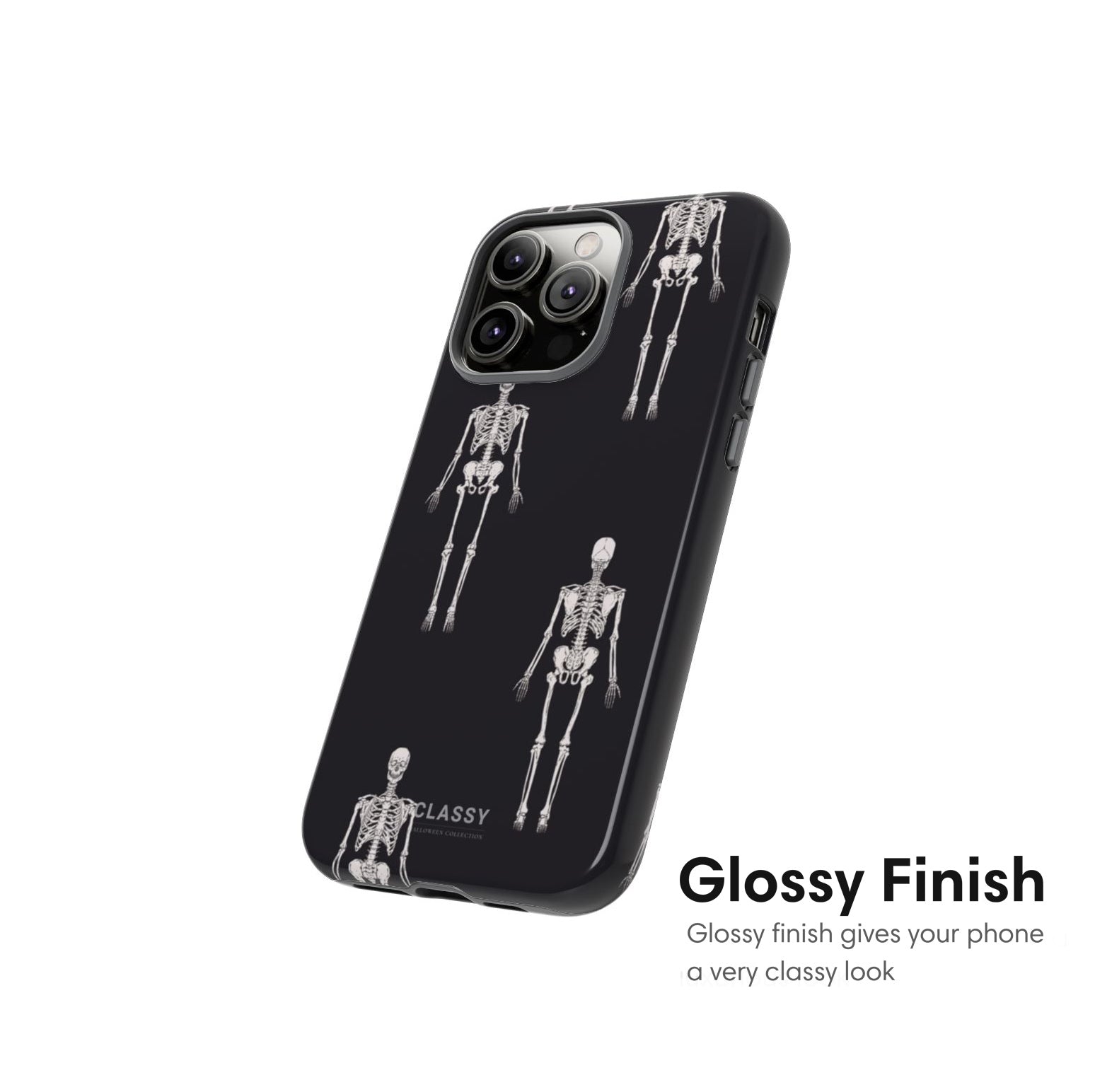Skeletons Black Tough Case glossy finish