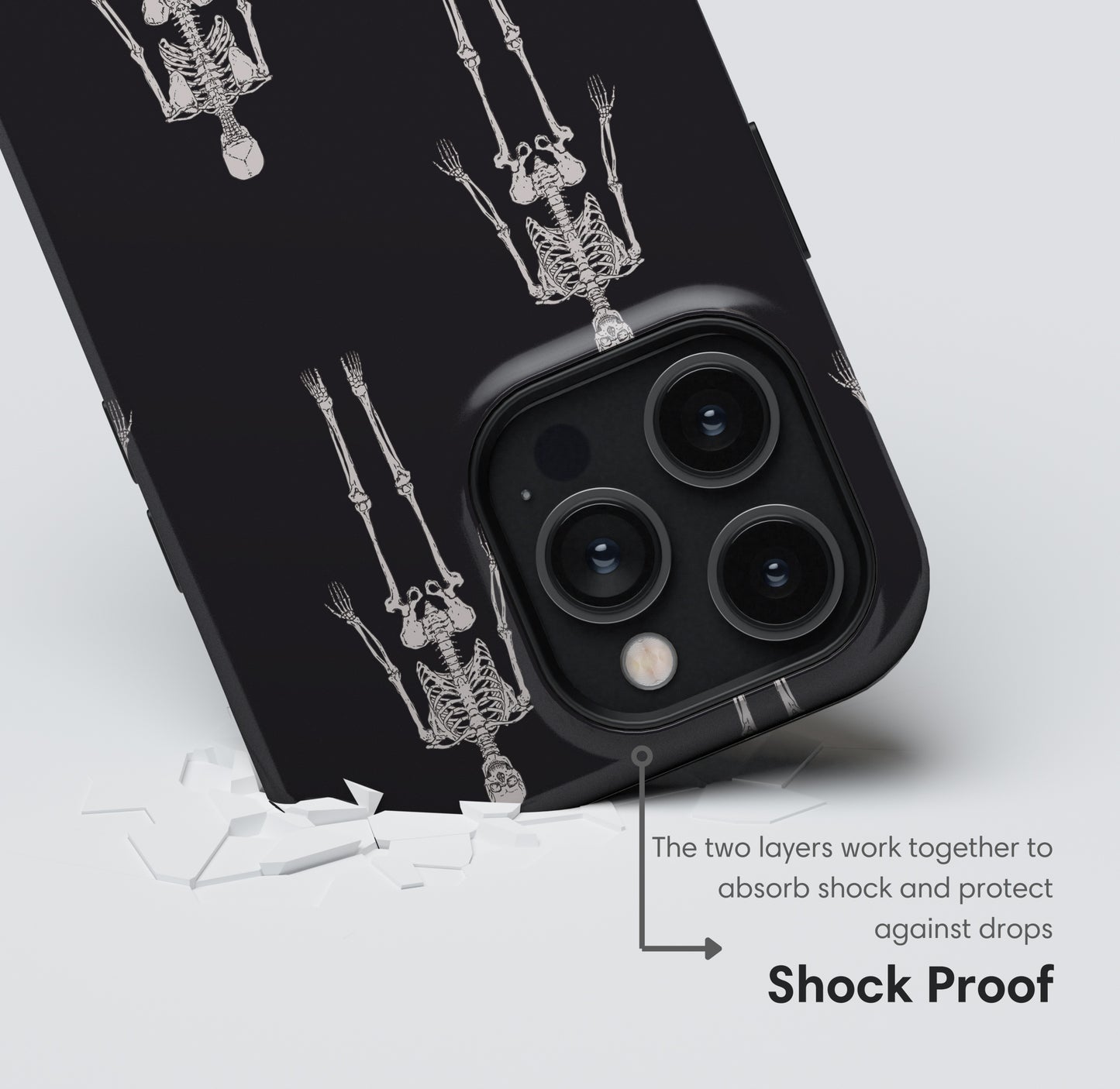 Skeletons Black Tough Case shockproof