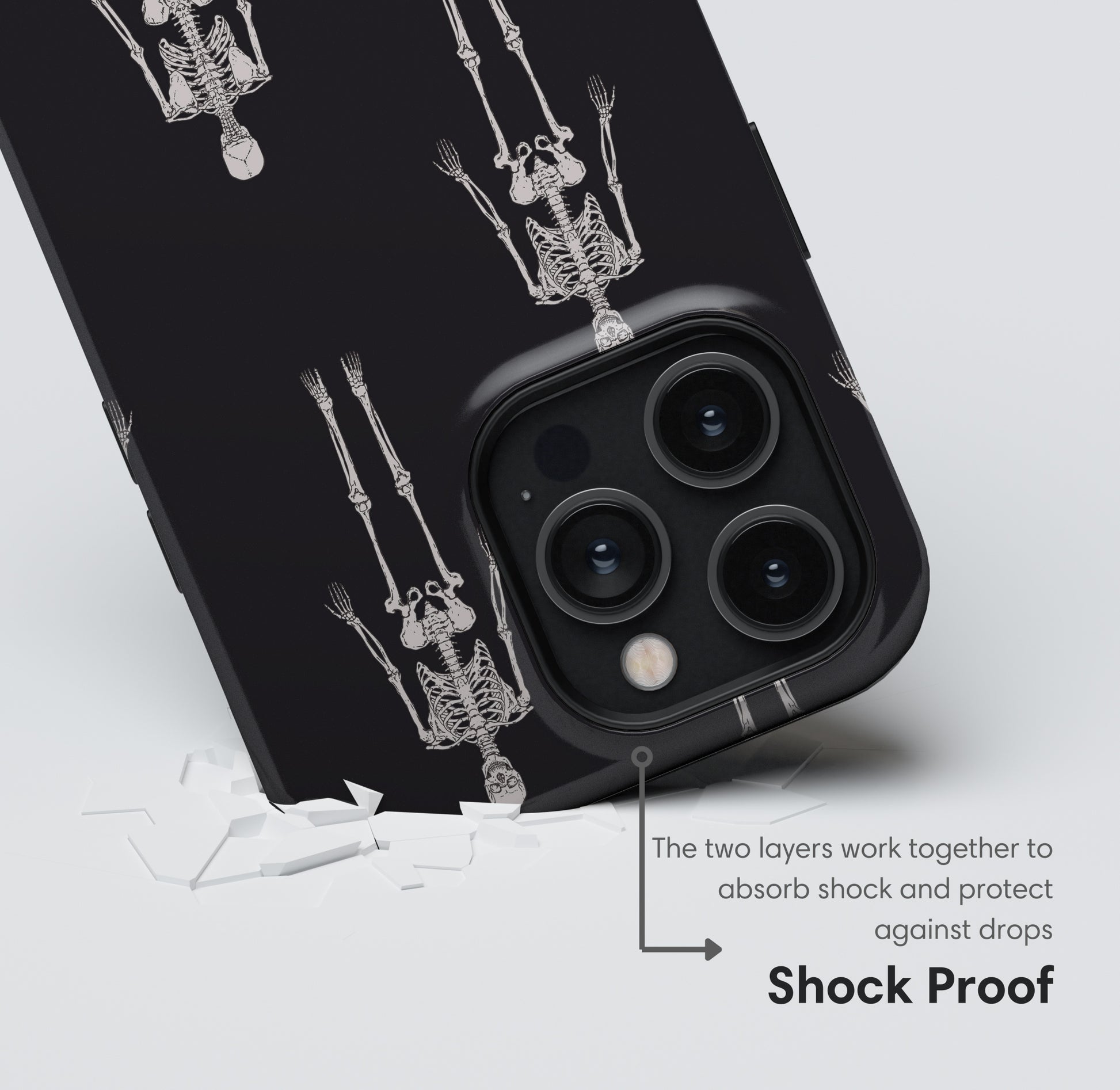 Skeletons Black Tough Case shockproof