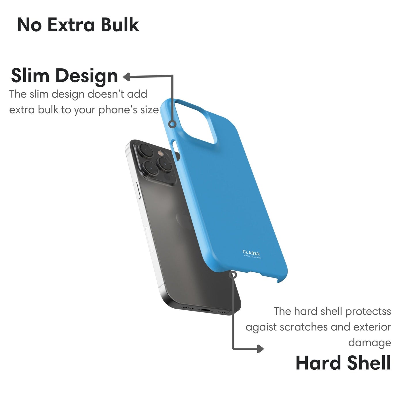 Sky Blue Snap Case - Classy Cases - Phone Case - iPhone 17 - Glossy - 