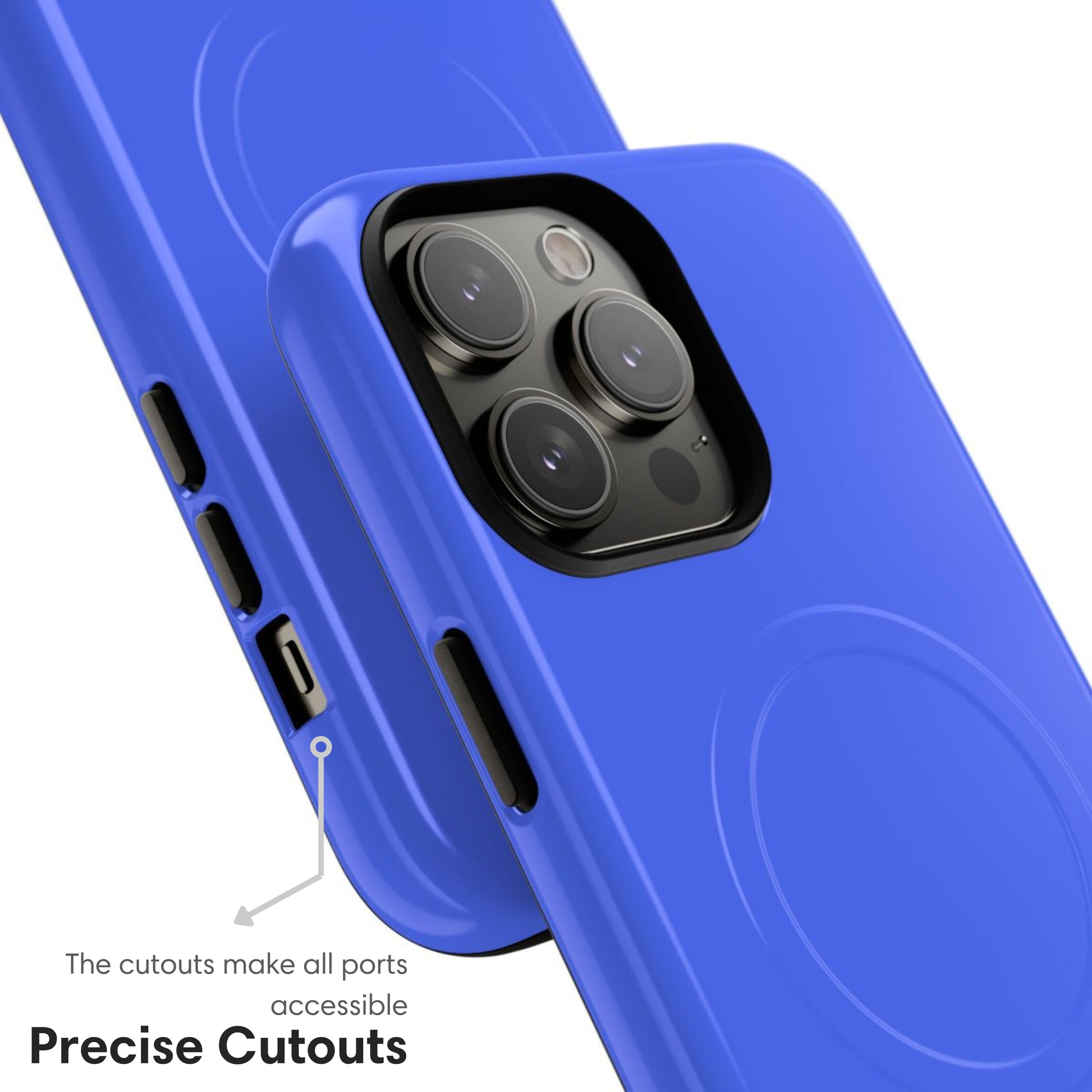 Sky Blue MagSafe Tough Case cutouts
