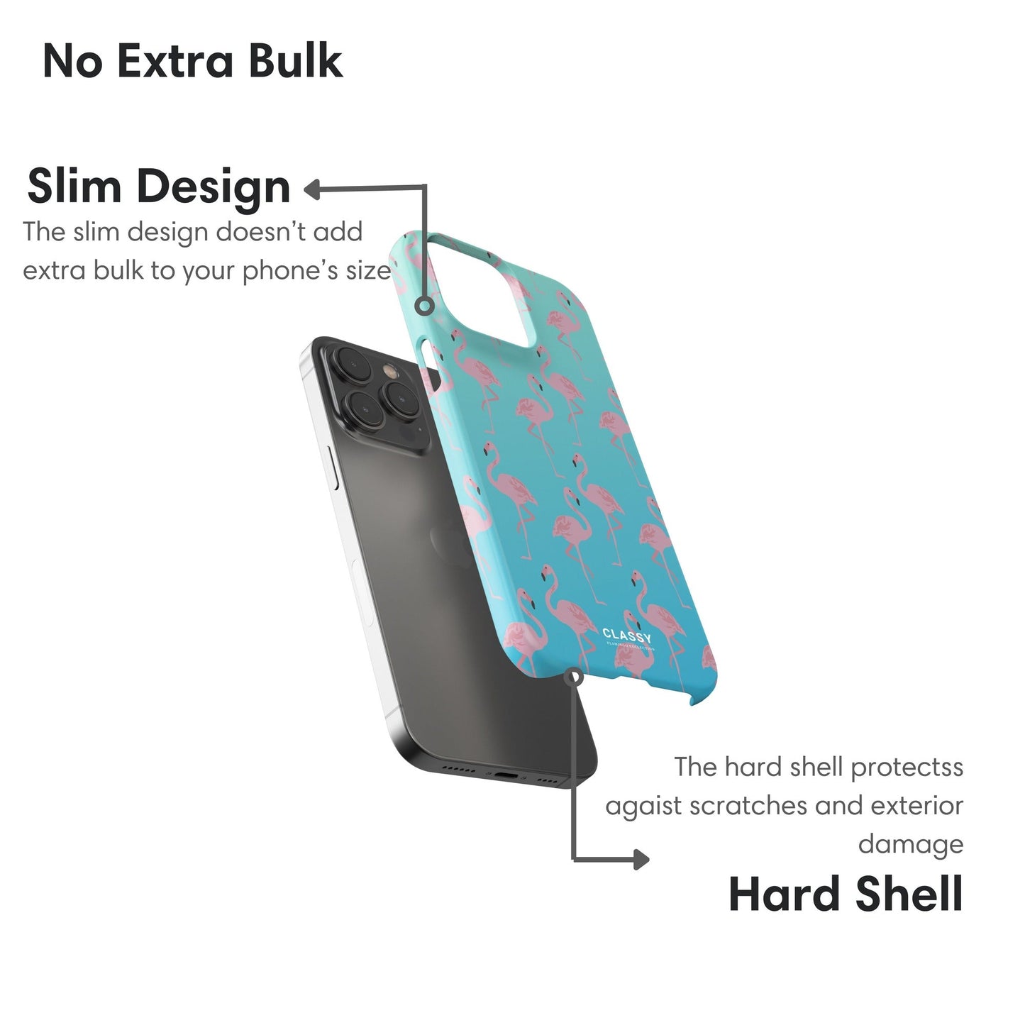 Turquoise Flamingos Snap Case - Classy Cases - Phone Case - iPhone 14 - Glossy - 