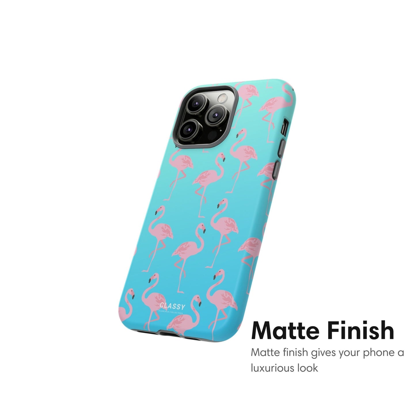 Turquoise Flamingos Tough Case - Classy Cases - Phone Case - iPhone 17 - Glossy - 
