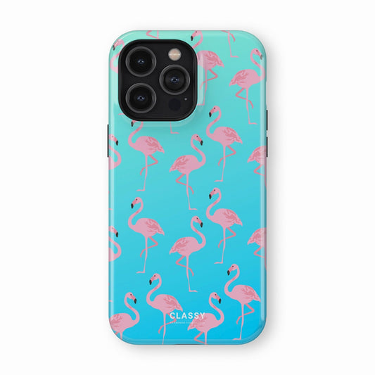 Turquoise Flamingos Tough Case - Classy Cases - Phone Case - iPhone 17 - Glossy - 