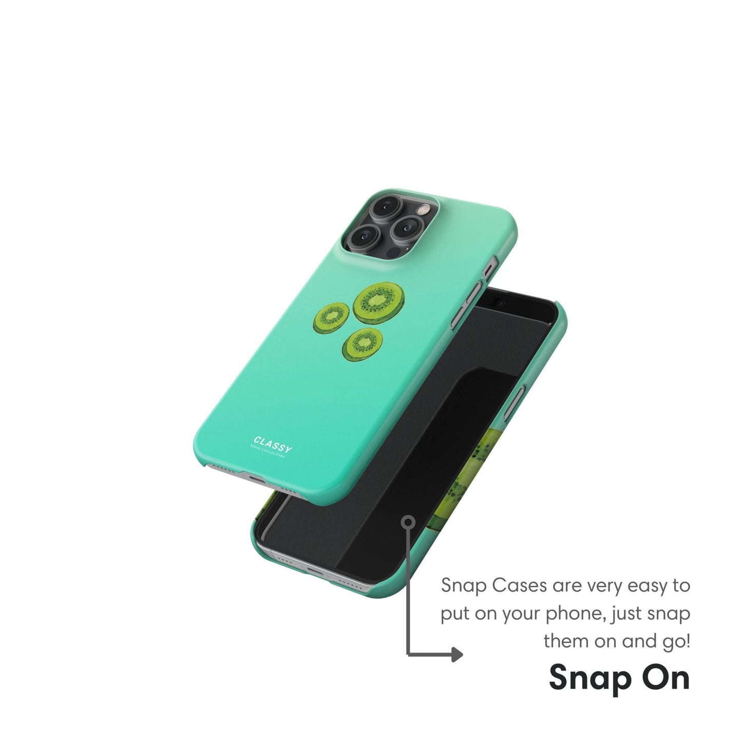 Turquoise Kiwi Snap Case - Classy Cases - Phone Case - iPhone 17 - Glossy - 