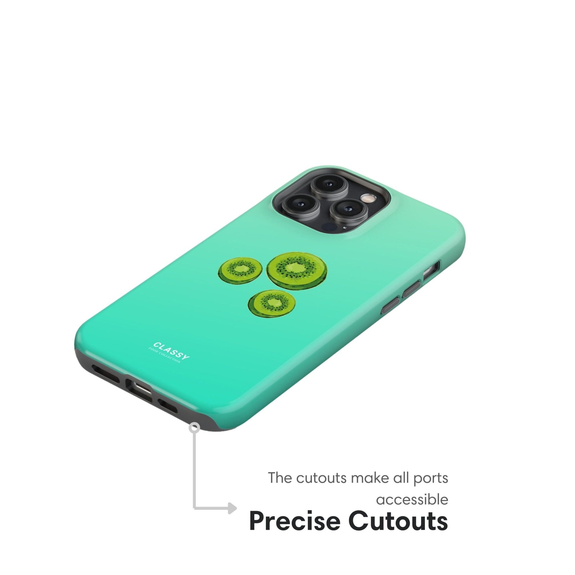 Turquoise Kiwi Tough Case - Classy Cases - Phone Case - iPhone 17 - Glossy - 