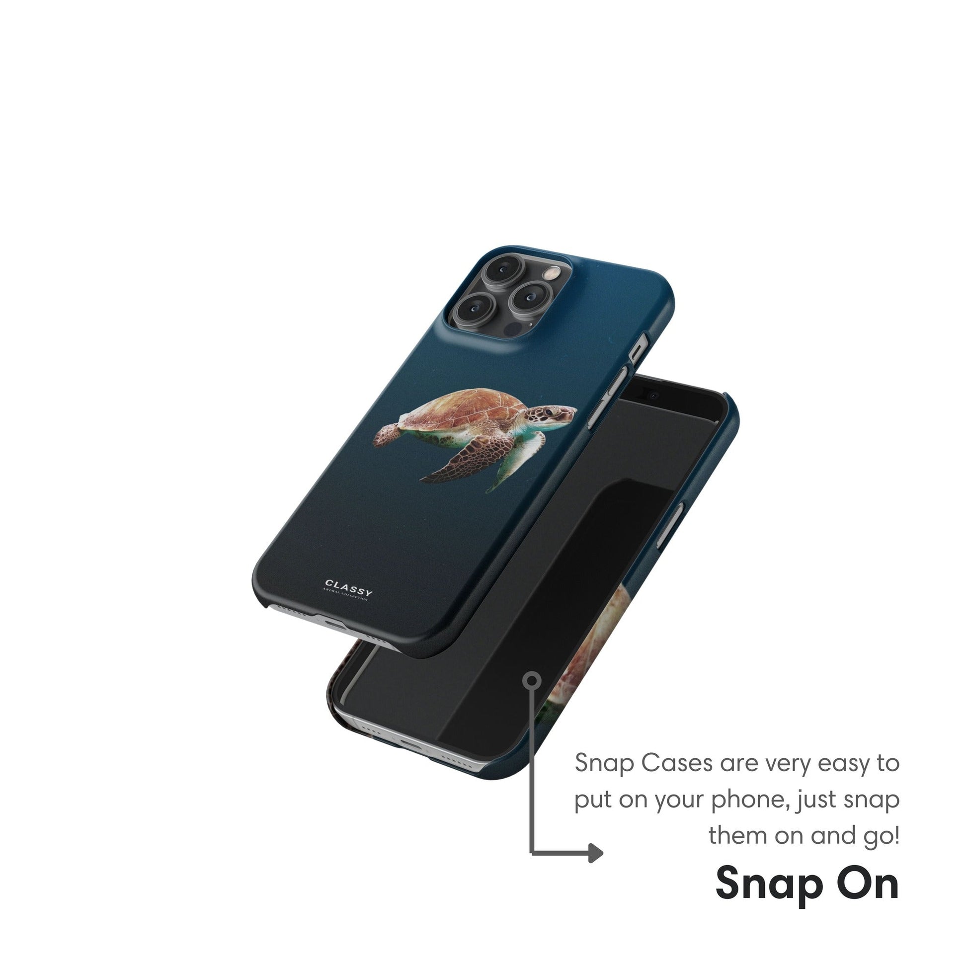 Turtle in Ocean Snap Case - Classy Cases - Phone Case - iPhone 17 - Glossy - 