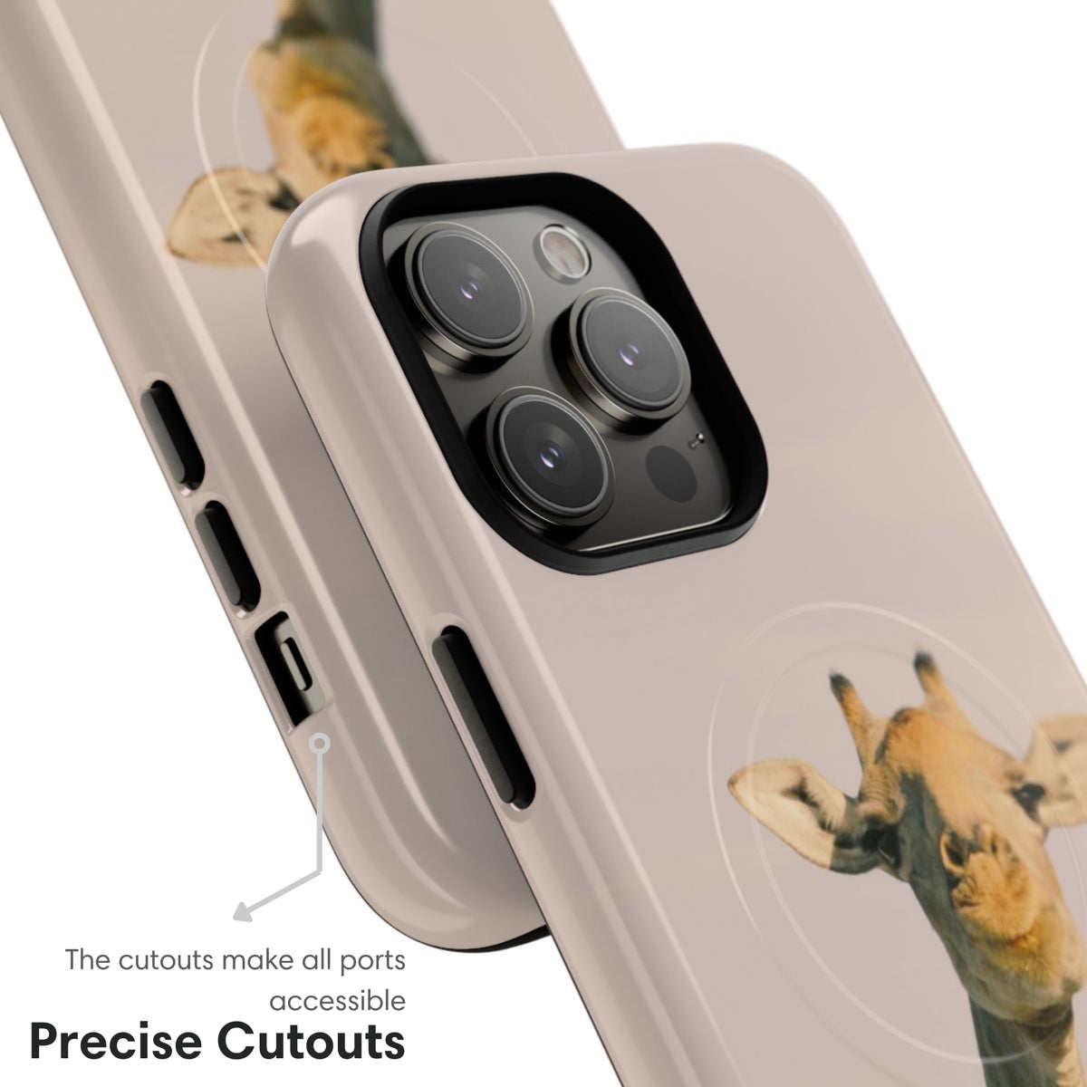 Vintage Beige Giraffe MagSafe Tough Case - Classy Cases - Phone Case - iPhone 17 - Glossy -
