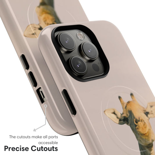 Vintage Beige Giraffe MagSafe Tough Case - Classy Cases - Phone Case - iPhone 17 - Glossy -