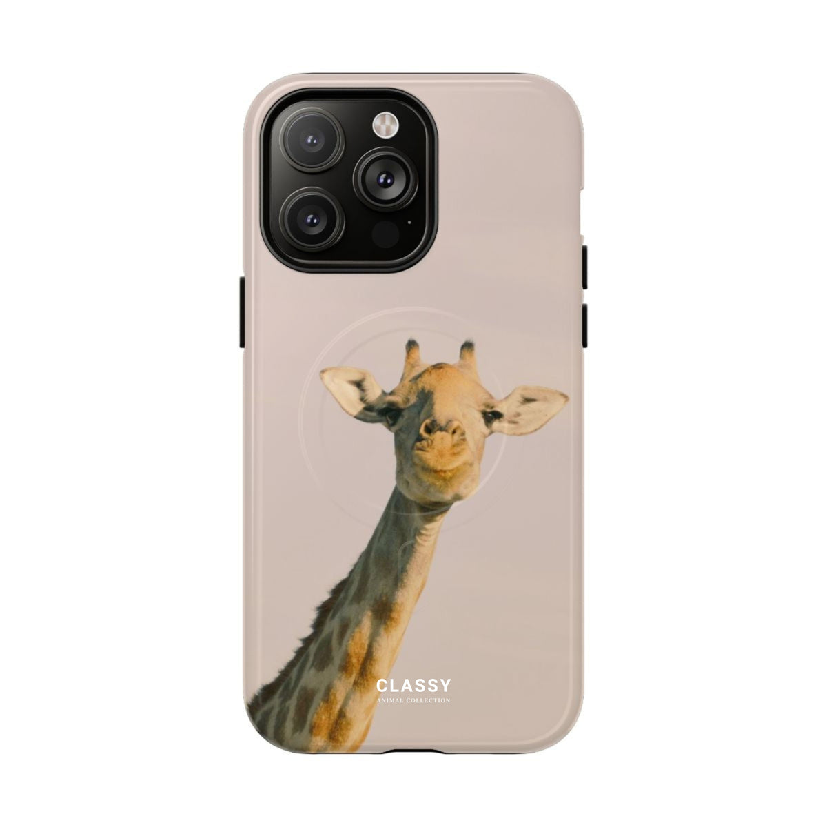 Vintage Beige Giraffe MagSafe Tough Case - Classy Cases - Phone Case - iPhone 17 - Glossy -