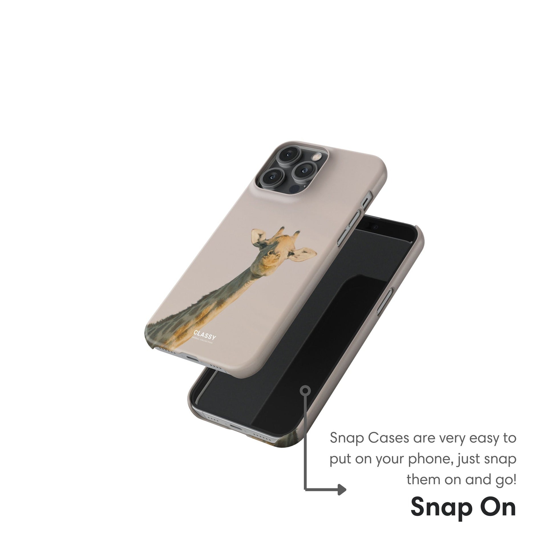Vintage Beige Giraffe Snap Case - Classy Cases - Phone Case - iPhone 17 - Glossy - 