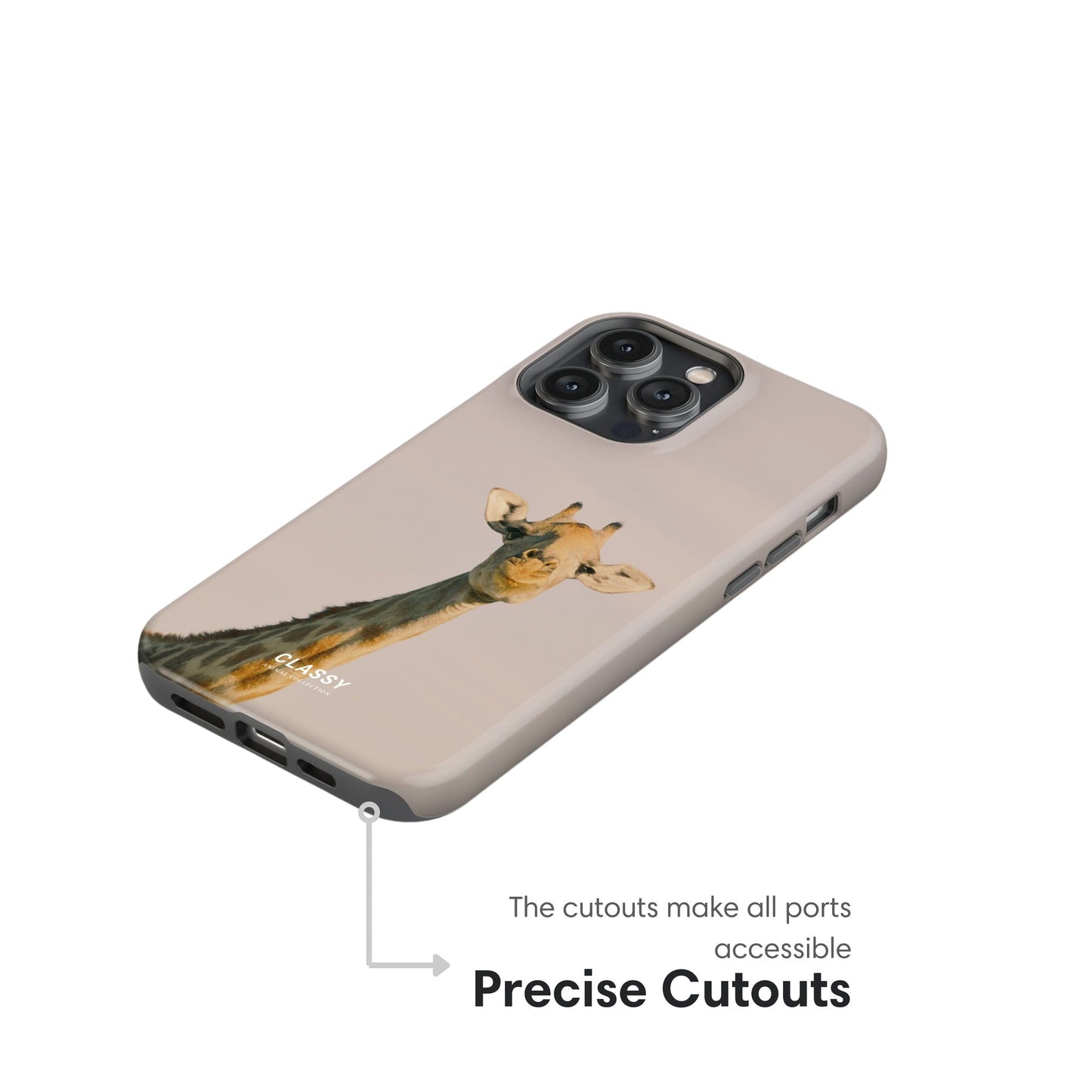 Vintage Giraffe Beige Tough Case - Classy Cases - Phone Case - iPhone 17 - Glossy - 