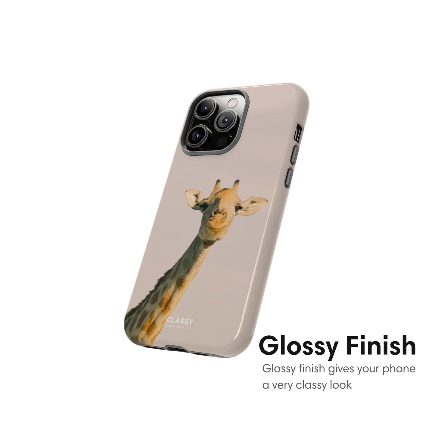 Vintage Giraffe Beige Tough Case - Classy Cases - Phone Case - iPhone 17 - Glossy - 