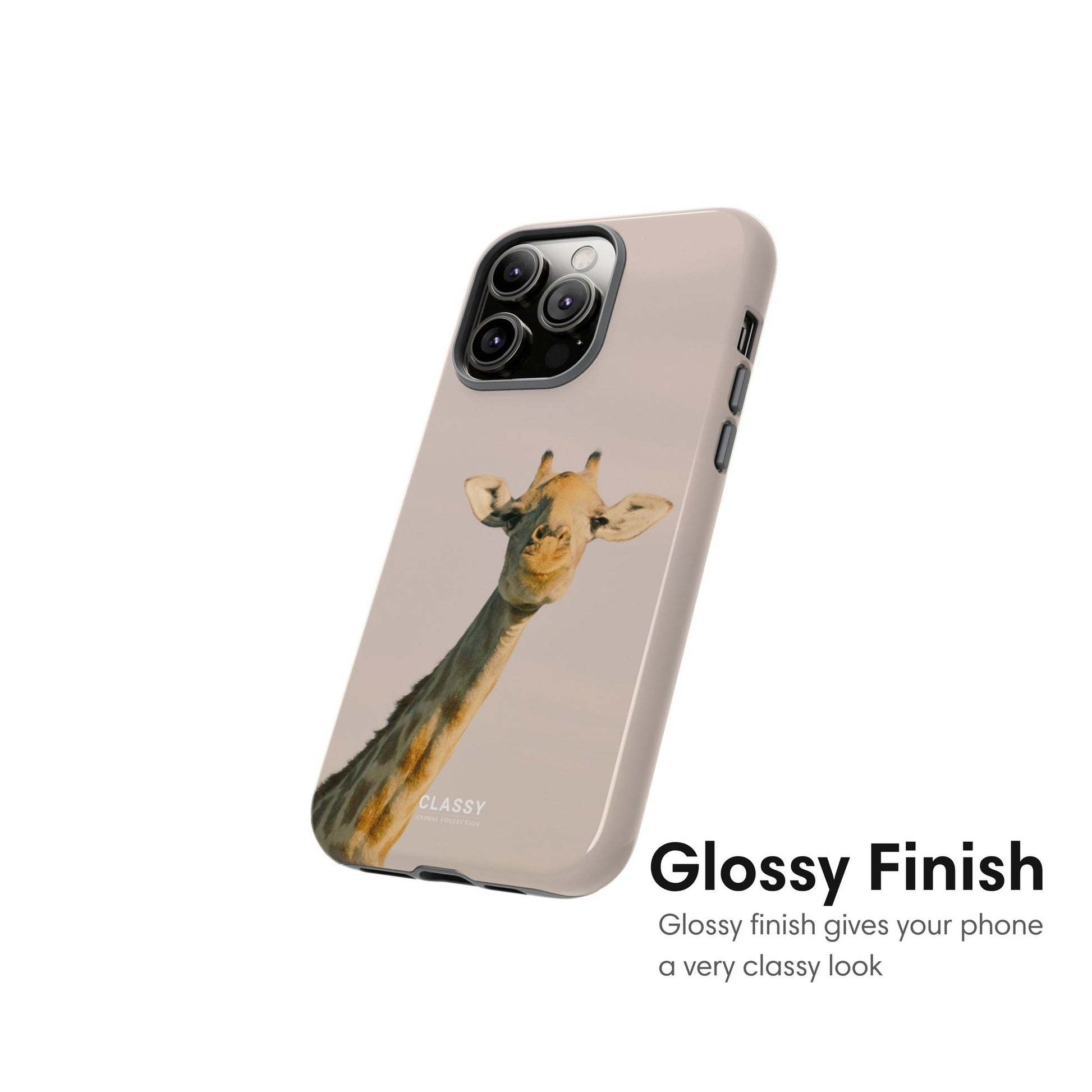 Vintage Giraffe Beige Tough Case - Classy Cases - Phone Case - iPhone 17 - Glossy - 