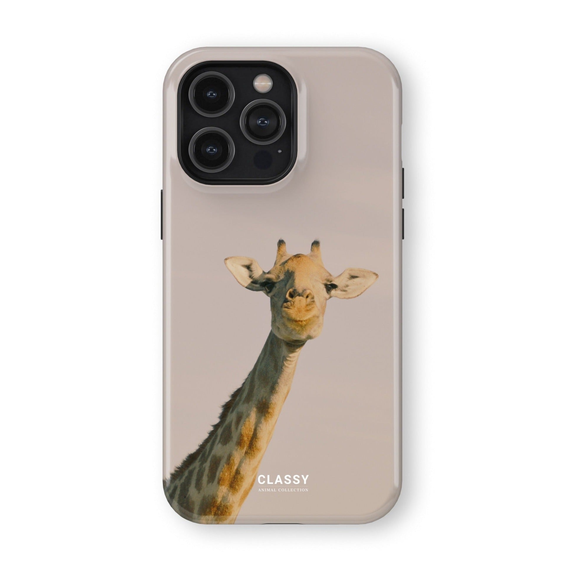 Vintage Giraffe Beige Tough Case - Classy Cases - Phone Case - iPhone 17 - Glossy - 