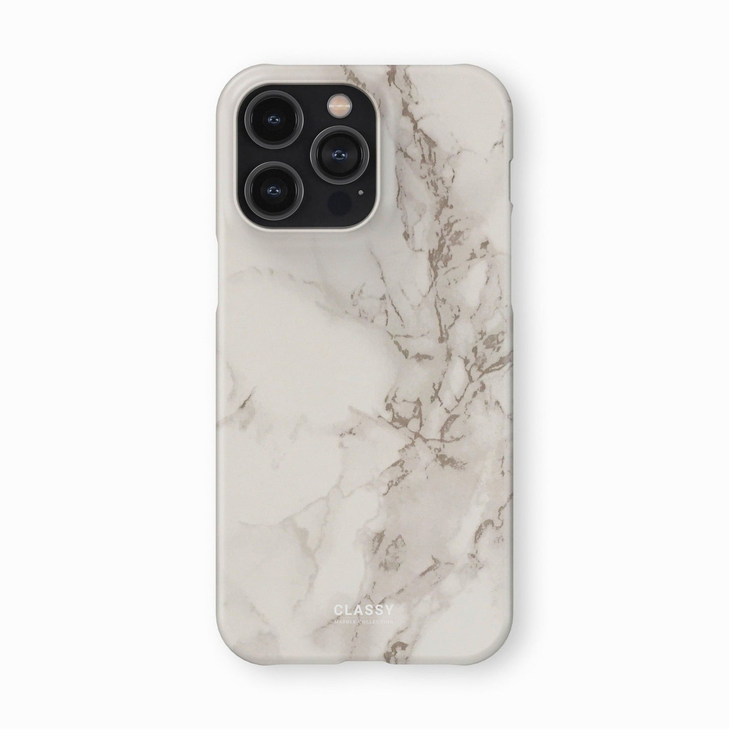 White and Gray Marble Snap Case - Classy Cases - Phone Case - iPhone 17 - Glossy - 