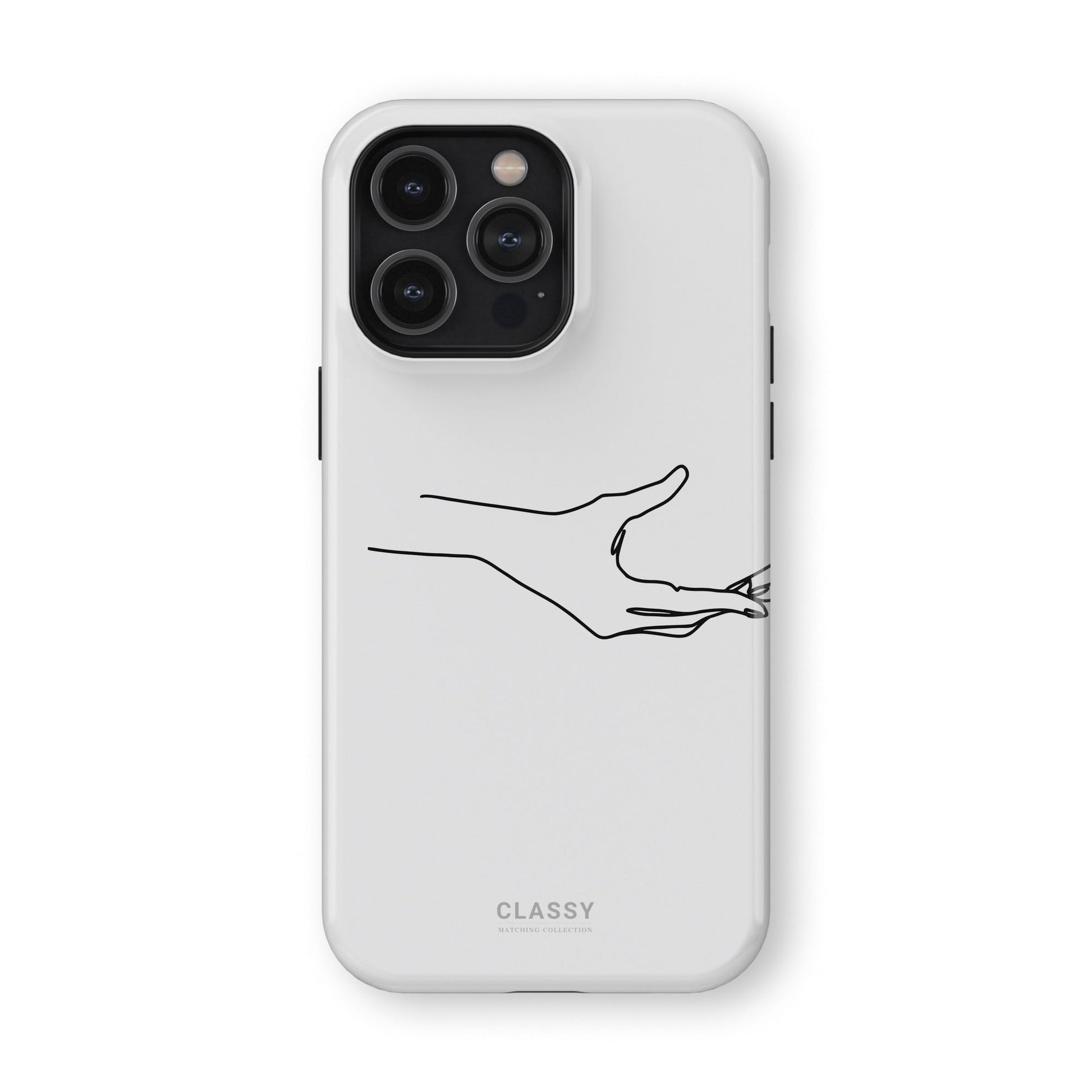 White Couple Hand Tough Case - Classy Cases - Phone Case - iPhone 17 - Glossy - 