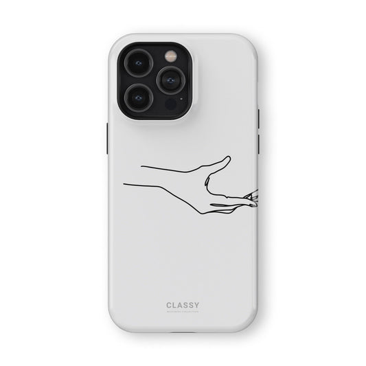 White Couple Hand Tough Case - Classy Cases - Phone Case - iPhone 17 - Glossy - 