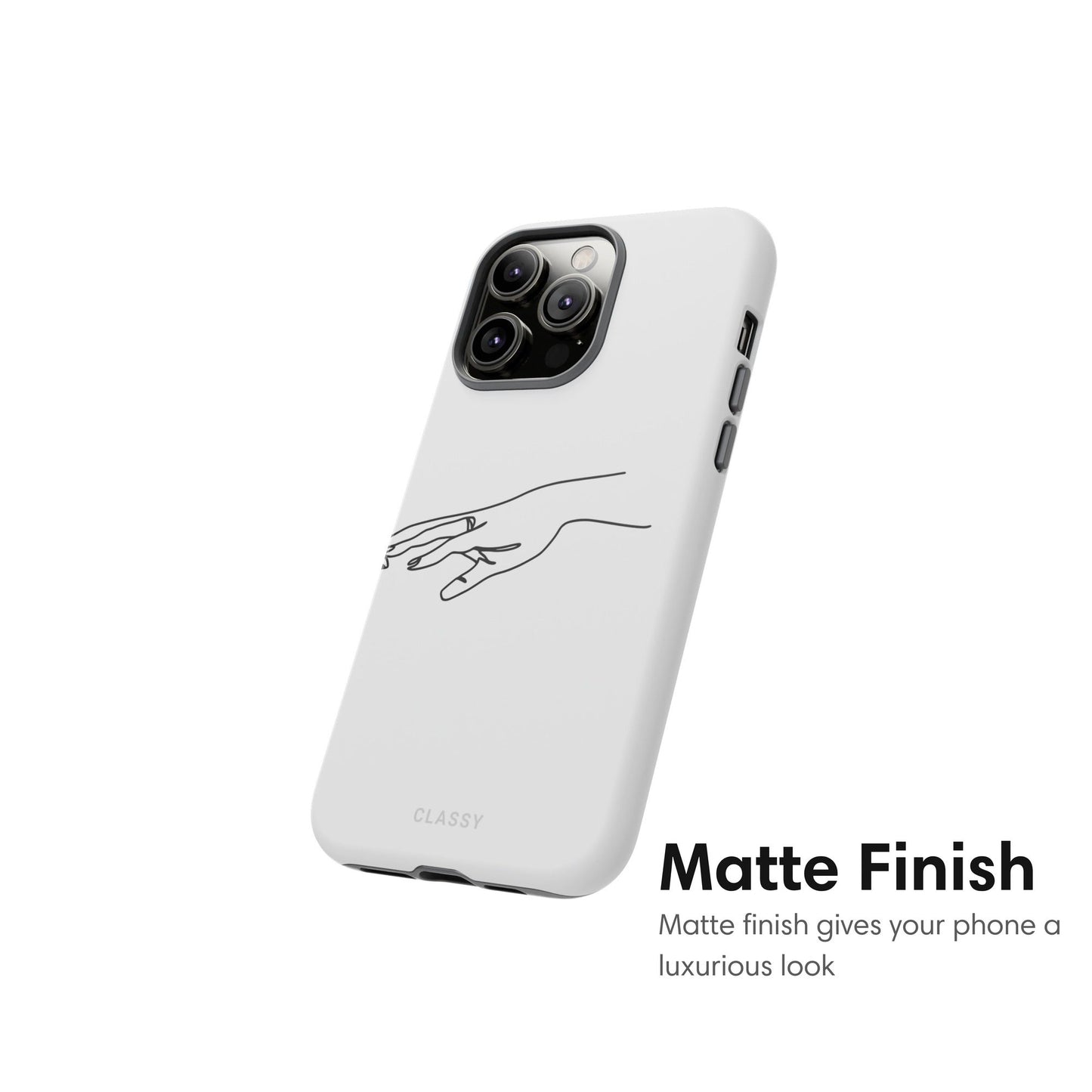White Couple Hand Tough Case - Classy Cases - Phone Case - iPhone 17 - Glossy - 