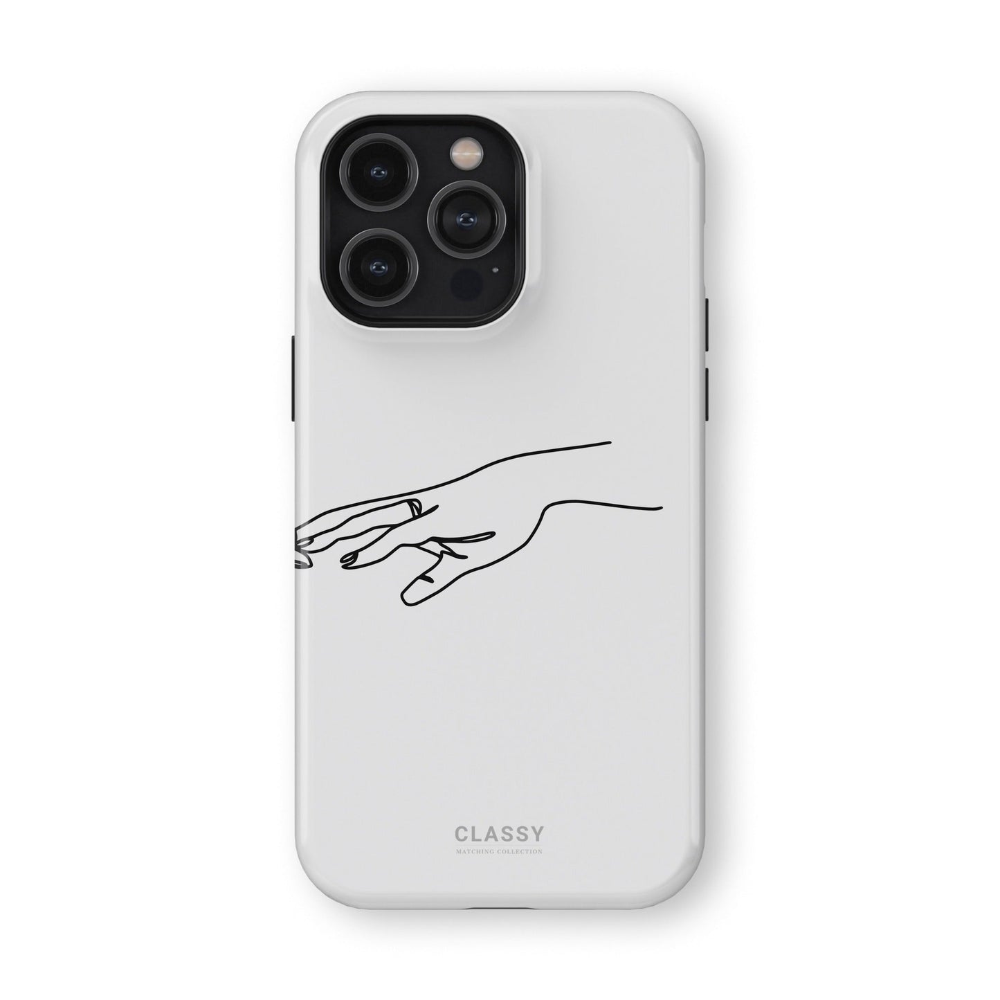 White Couple Hand Tough Case - Classy Cases - Phone Case - iPhone 17 - Glossy - 