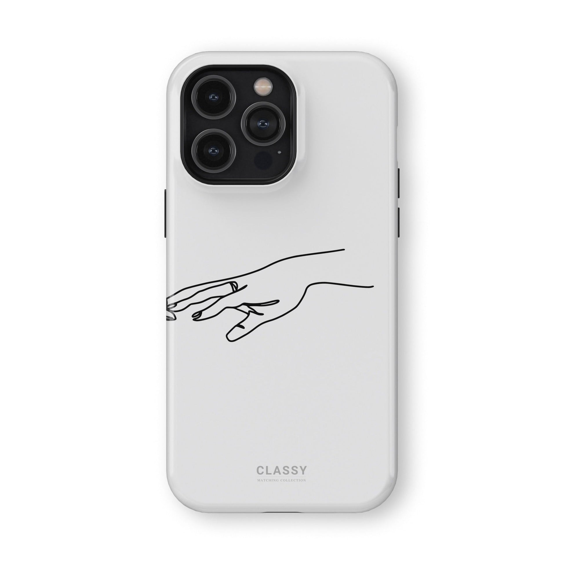 White Couple Hand Tough Case - Classy Cases - Phone Case - iPhone 17 - Glossy - 
