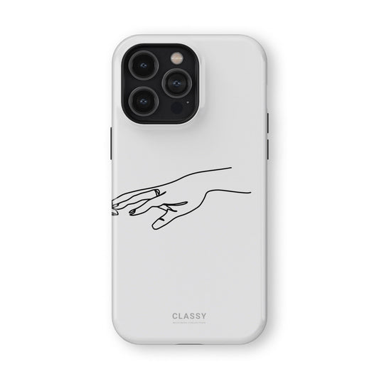 White Couple Hand Tough Case - Classy Cases - Phone Case - iPhone 17 - Glossy - 